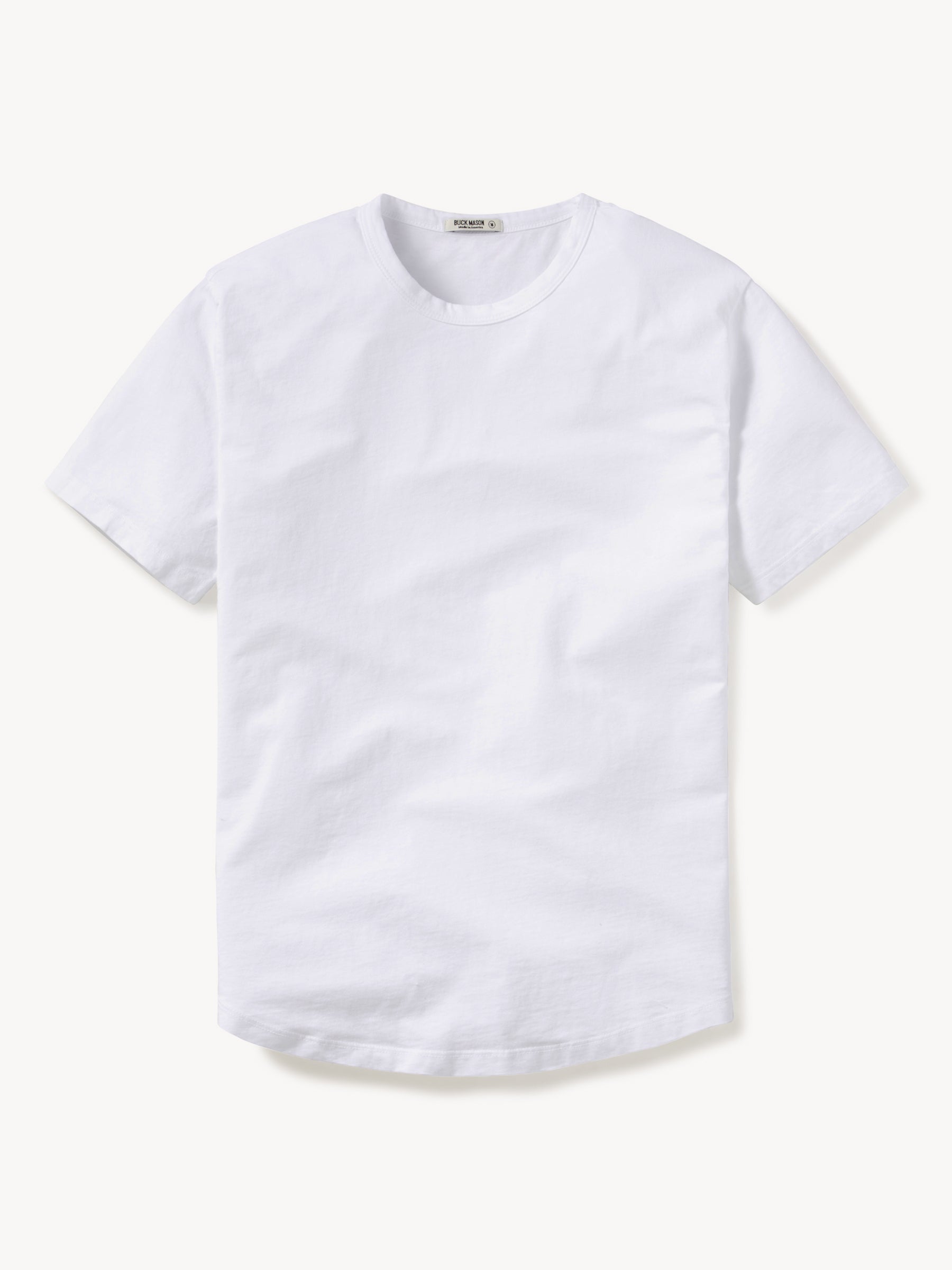 White Pima Tall Curved Hem Tee
