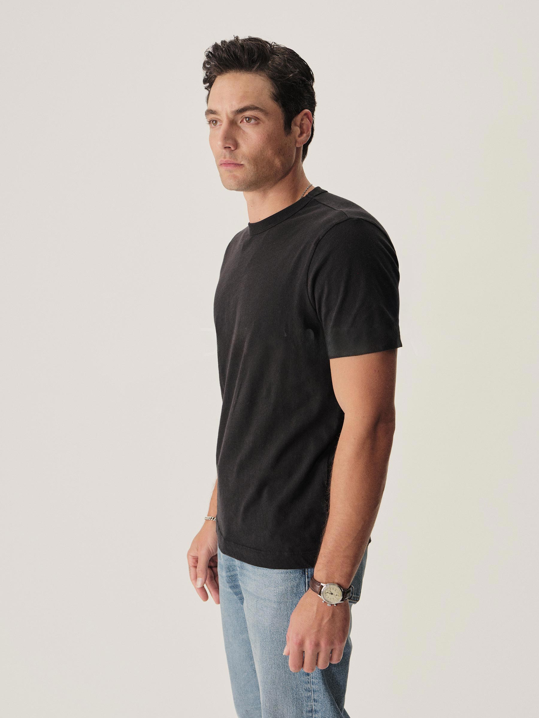 Black Slub Classic Tee - Image 3