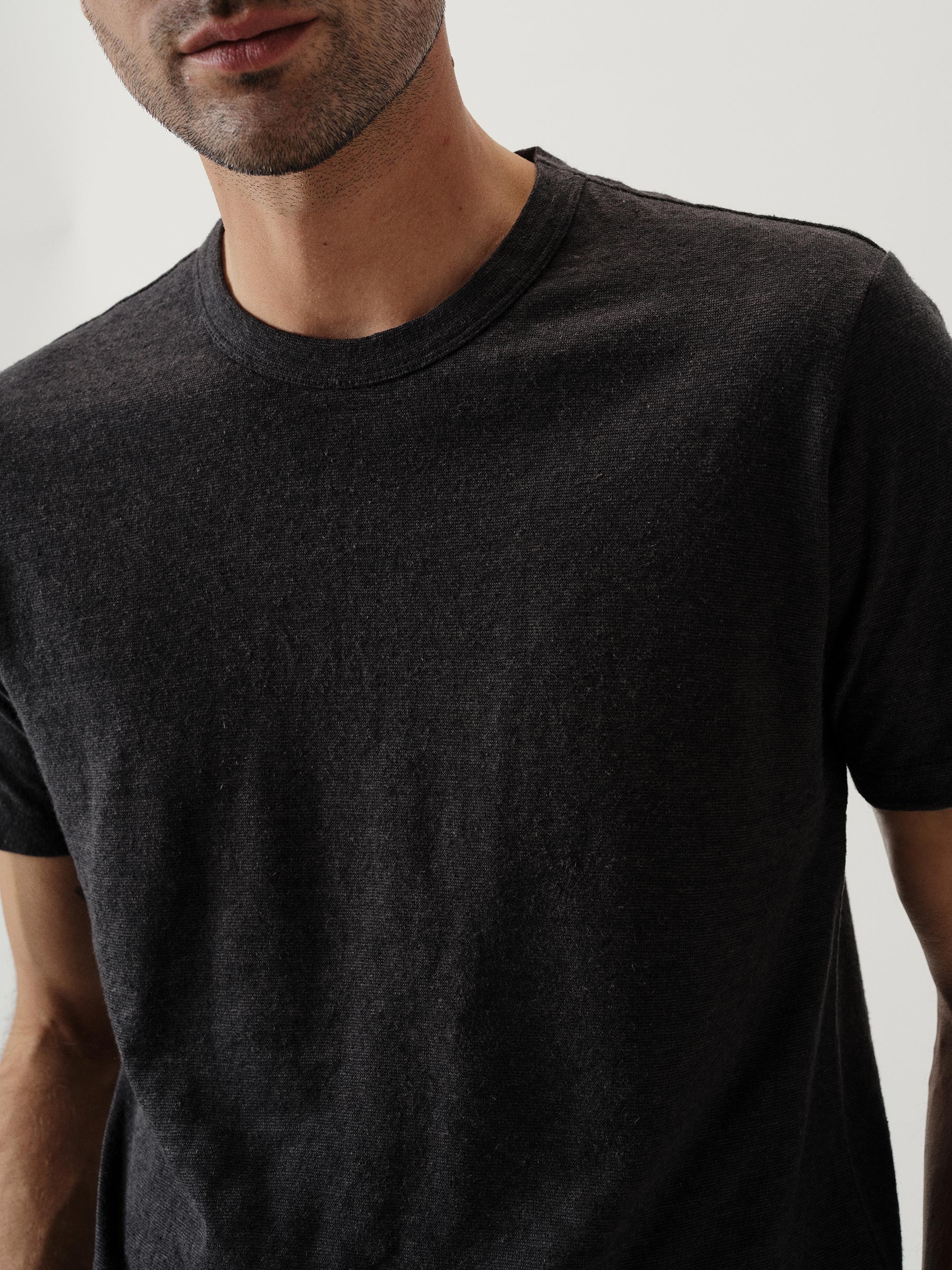Faded Black Yuma Hemp Cotton Classic Tee - Image 5