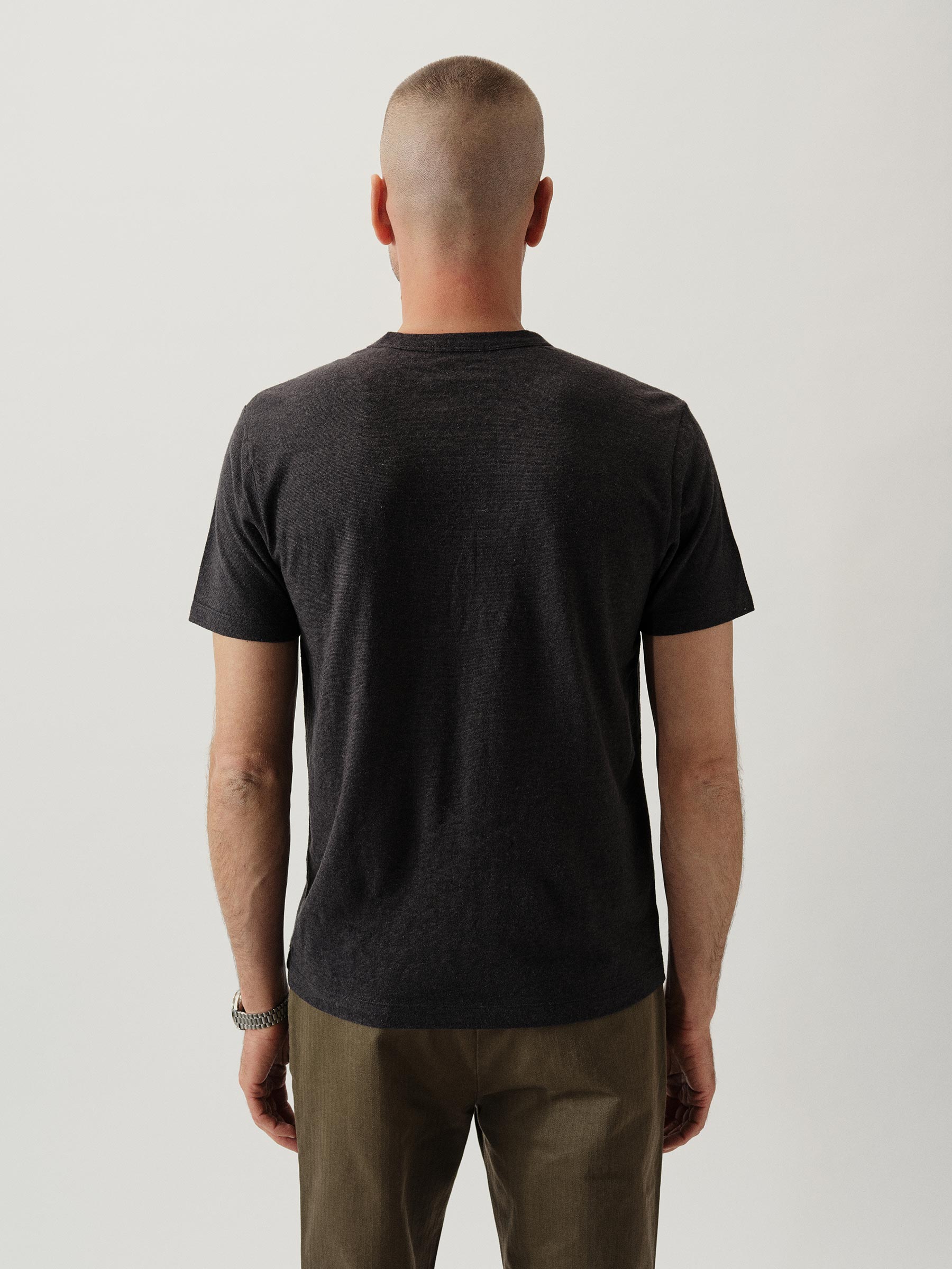 Faded Black Yuma Hemp Cotton Classic Tee - Image 4