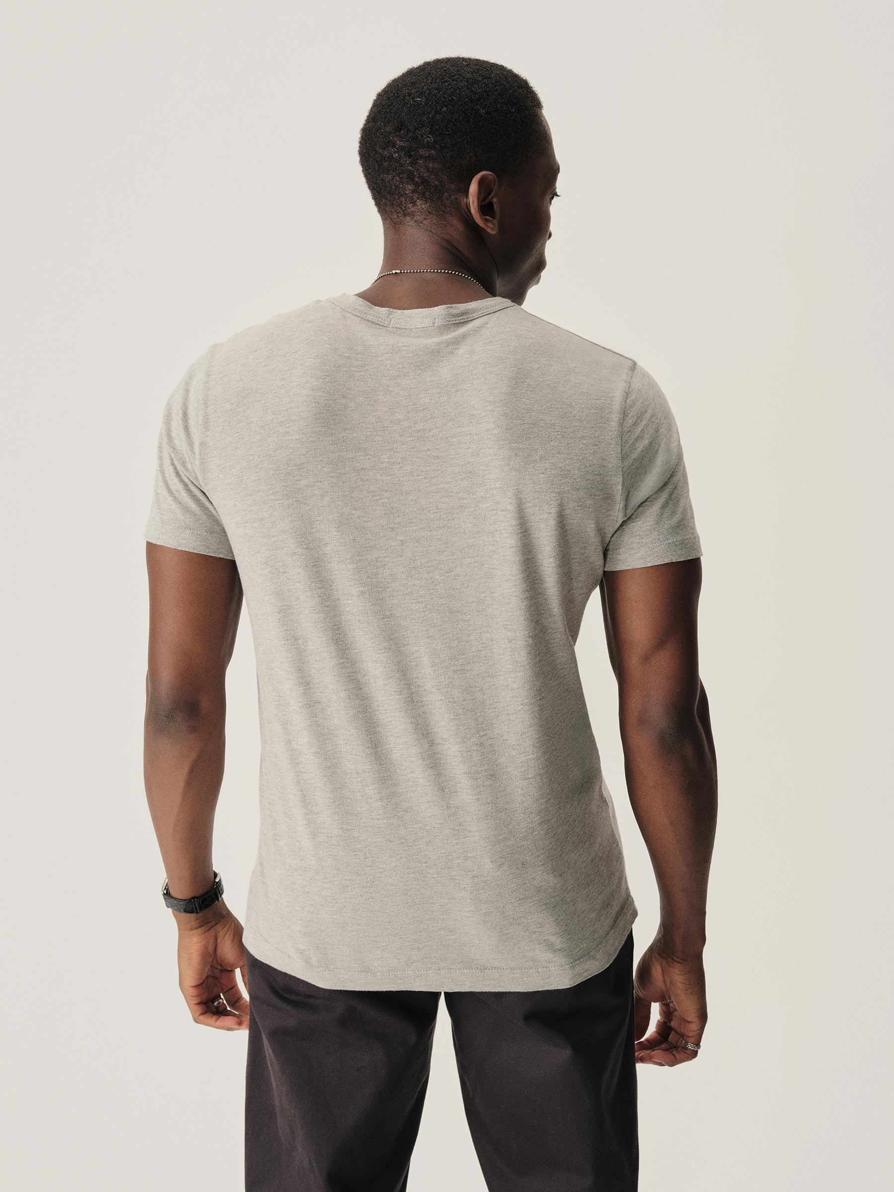 Heather Grey Pima Classic Tee - Image 5