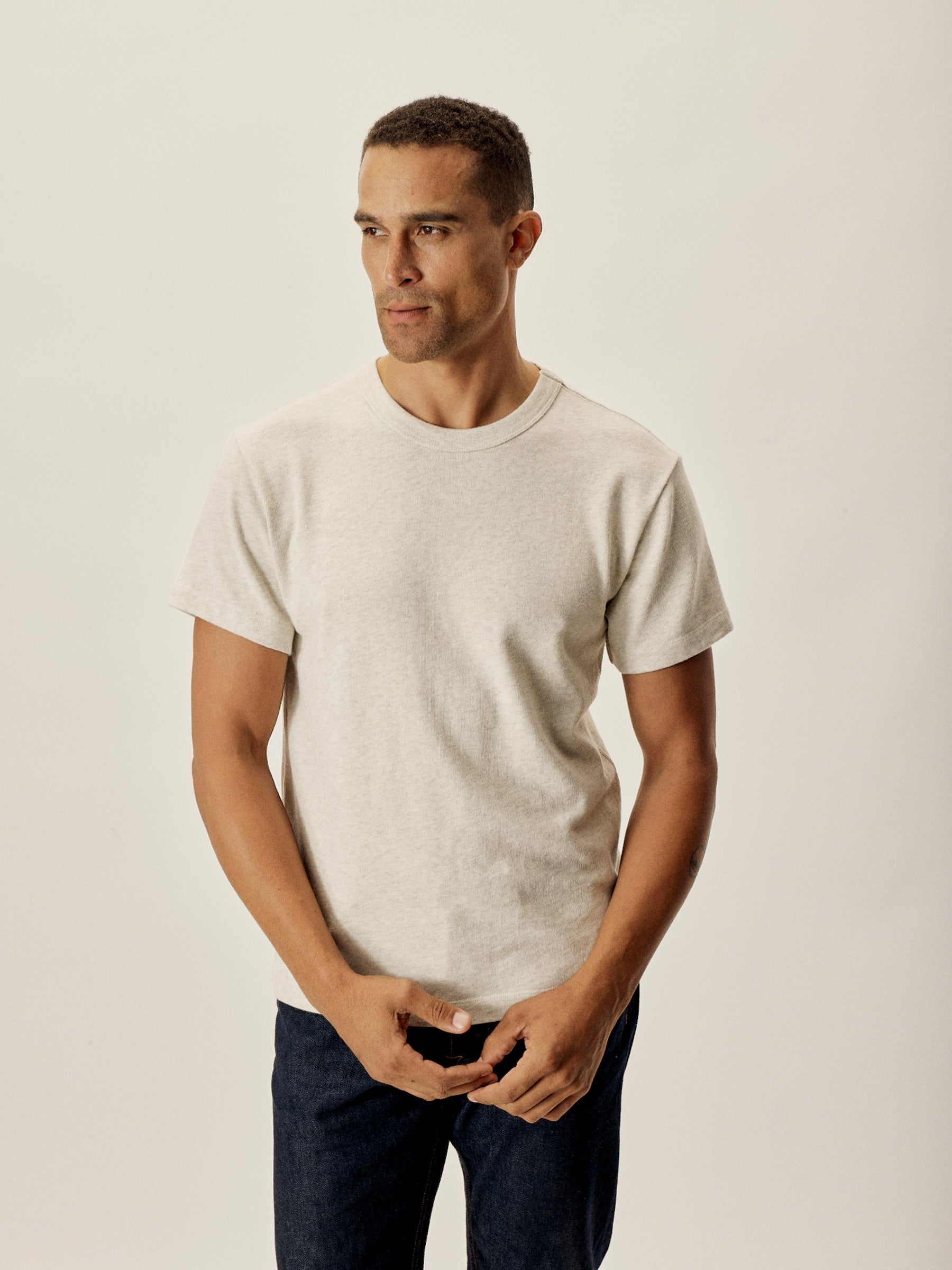Heather Oat Field-Spec Cotton Heavy Tee - Image 3