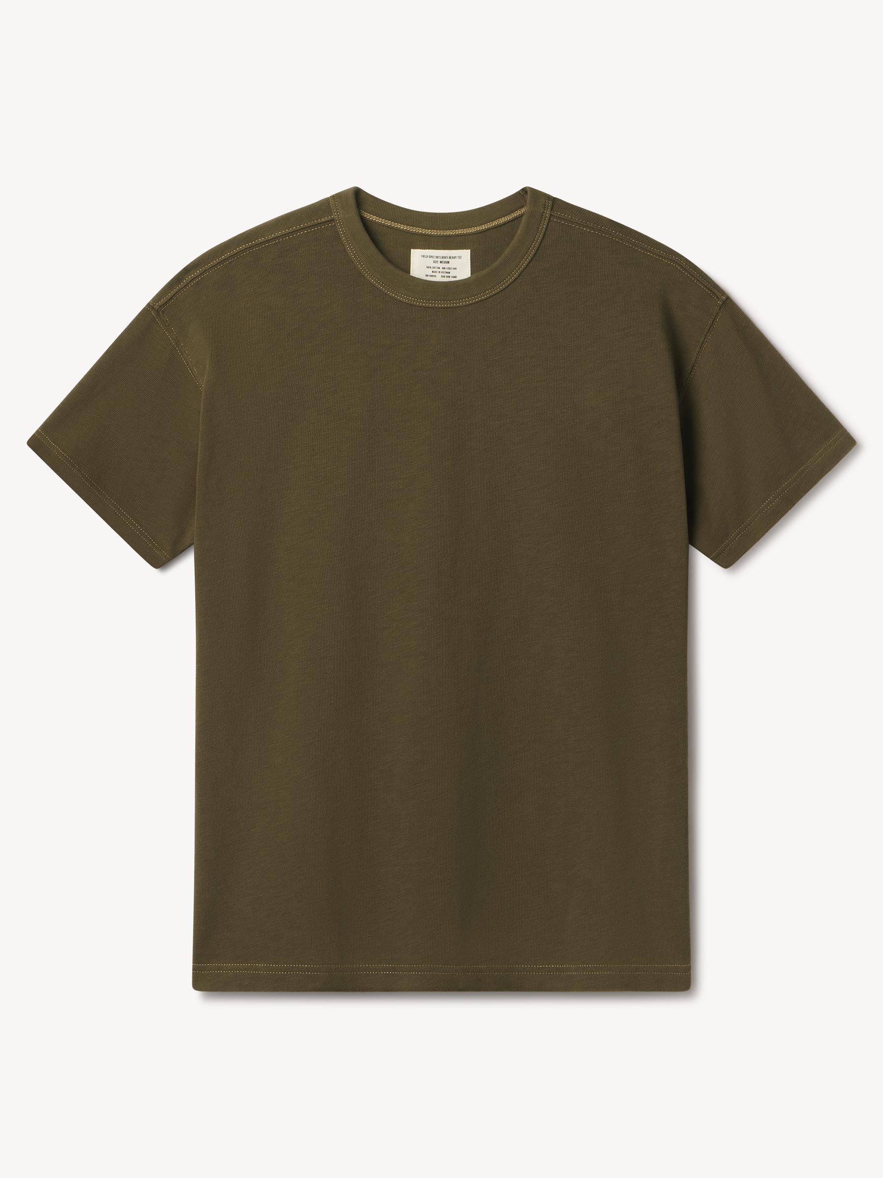 Dark Olive Field-Spec 90S Boxy Heavy Tee