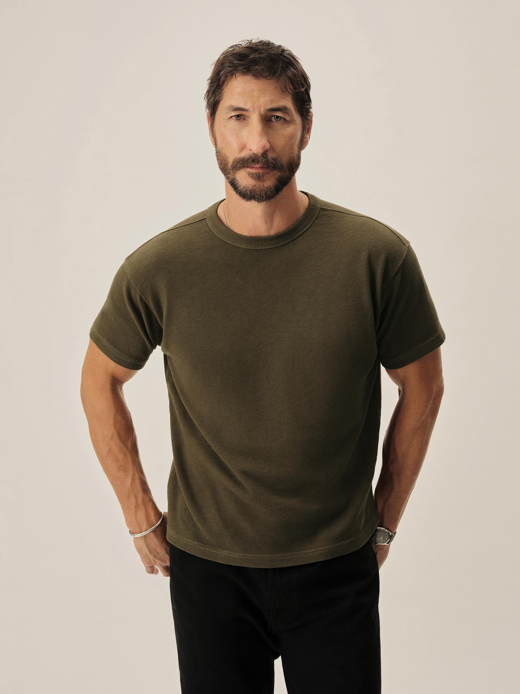 Dark Olive Field-Spec 90S Boxy Heavy Tee - Image 2