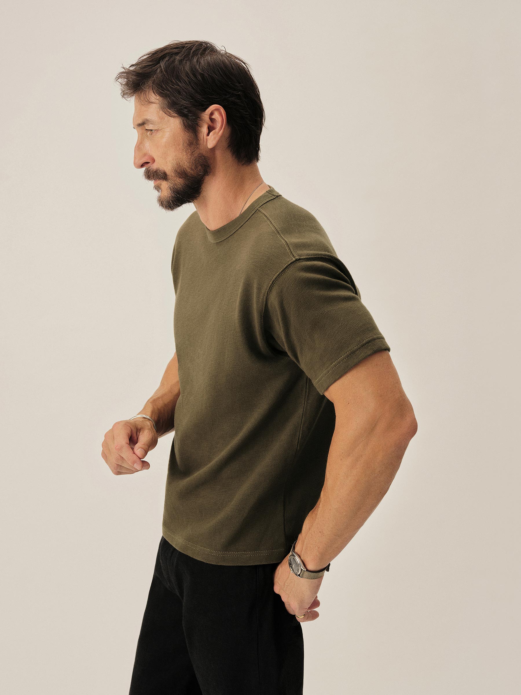 Dark Olive Field-Spec 90S Boxy Heavy Tee - Image 4
