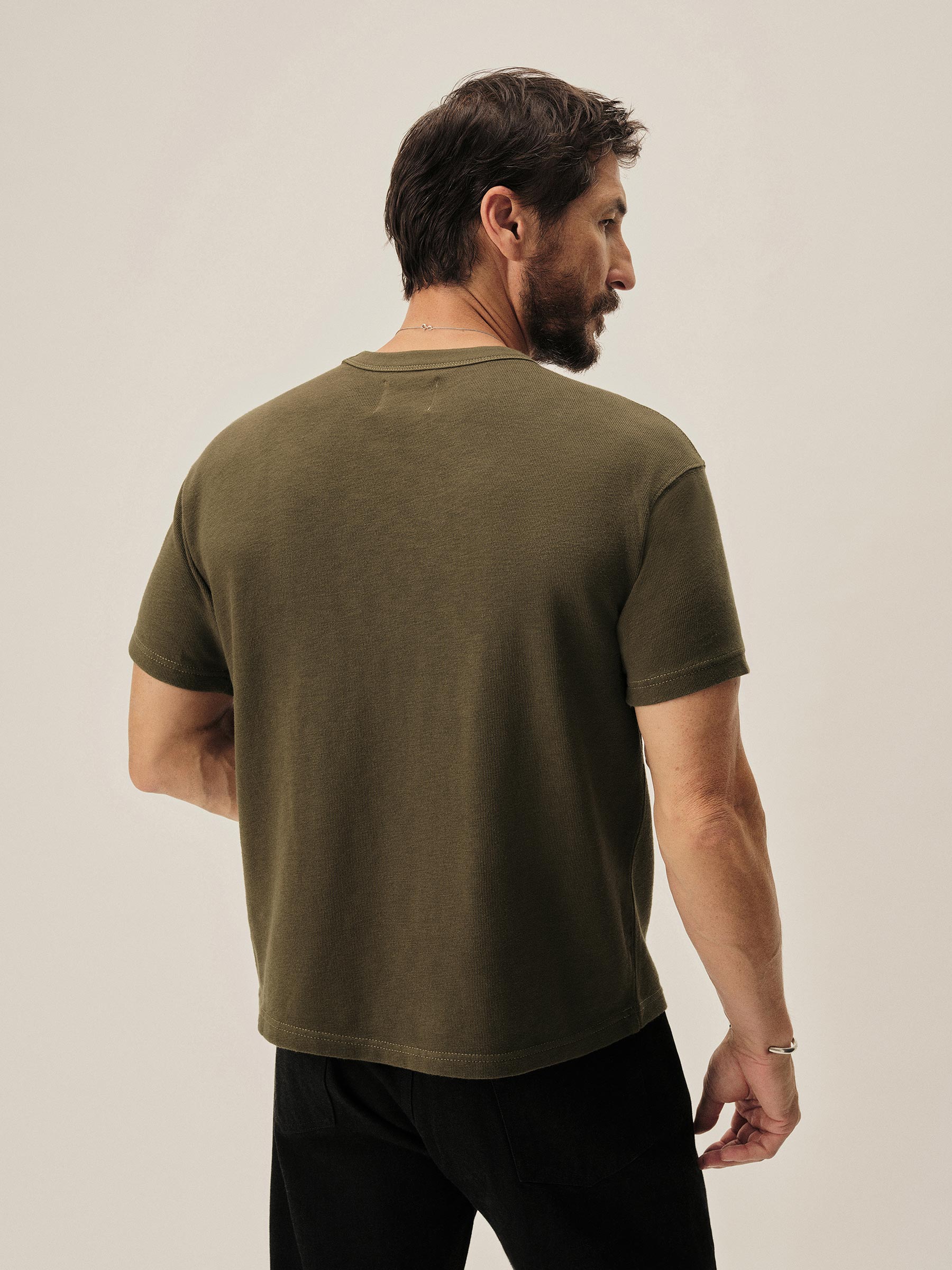 Dark Olive Field-Spec 90S Boxy Heavy Tee - Image 5