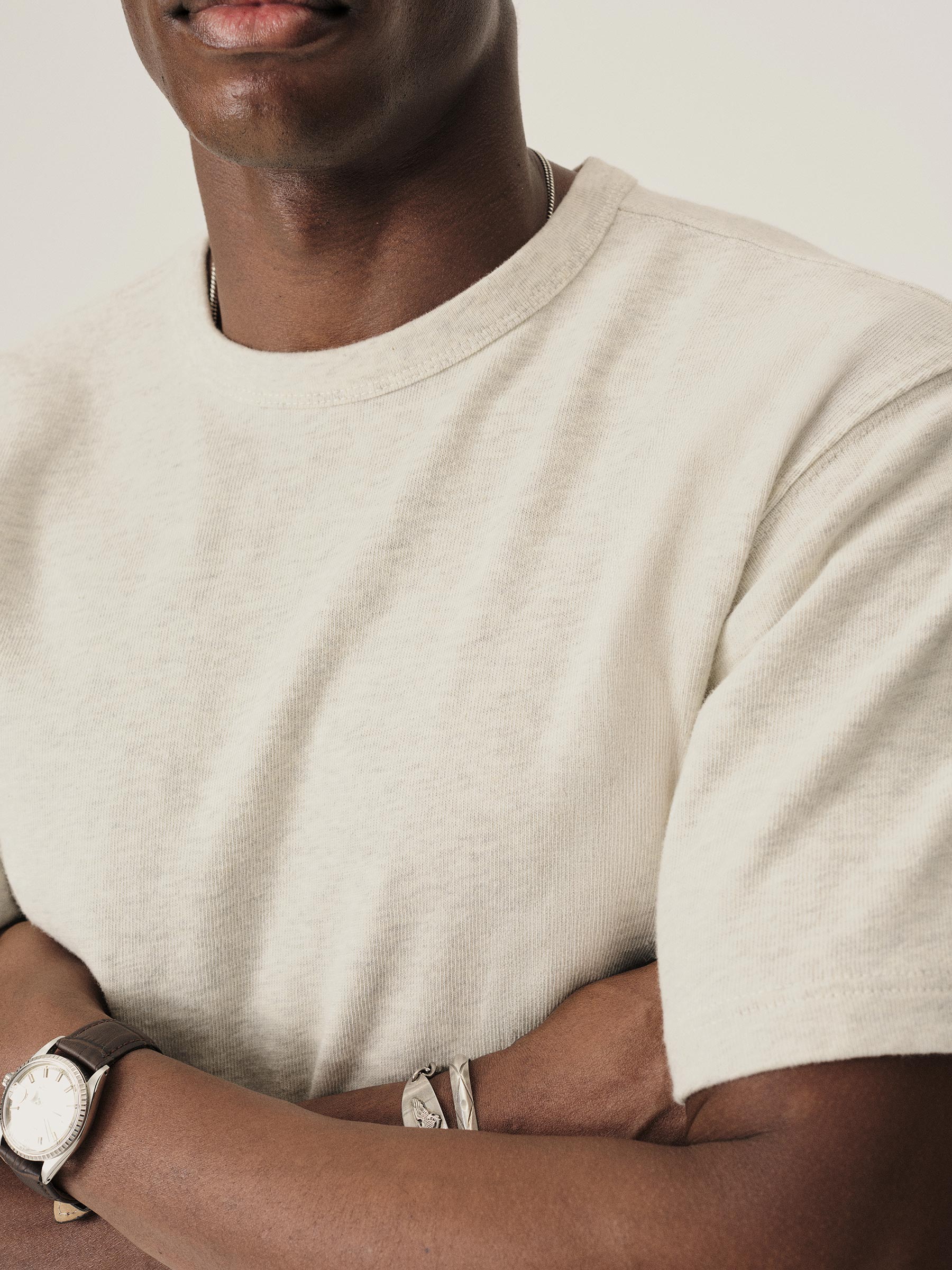 Heather Oat Field-Spec 90S Boxy Heavy Tee - Image 5