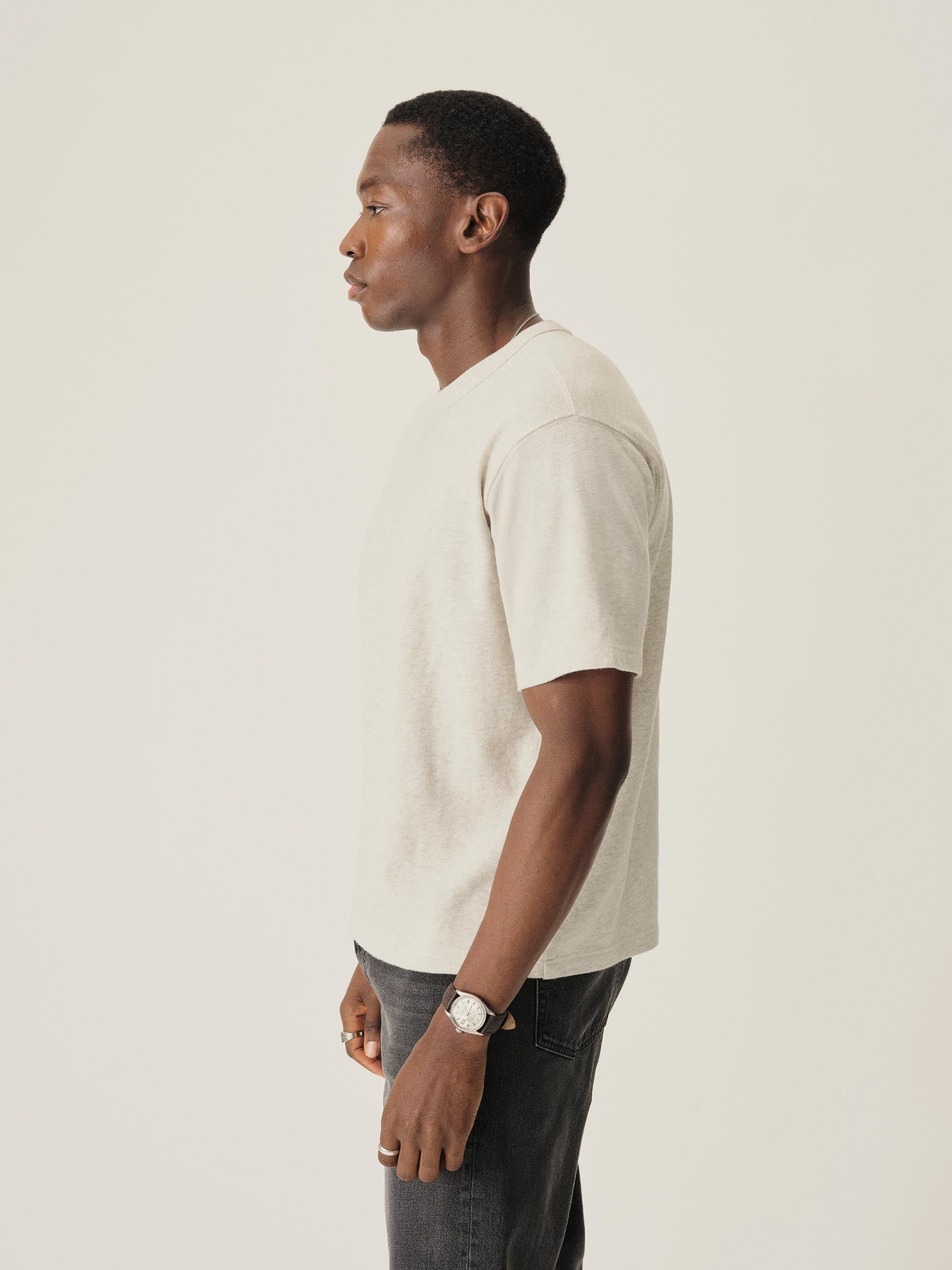 Heather Oat Field-Spec 90S Boxy Heavy Tee - Image 6