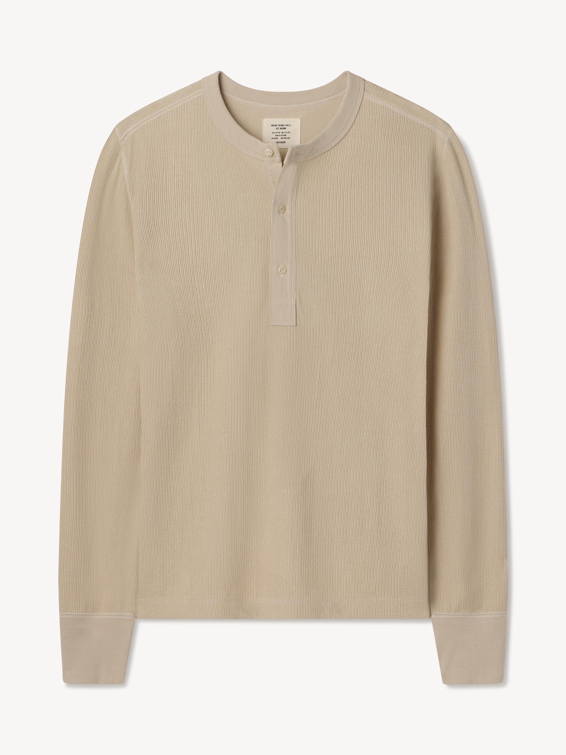 Sand Dune Vintage Thermal Henley