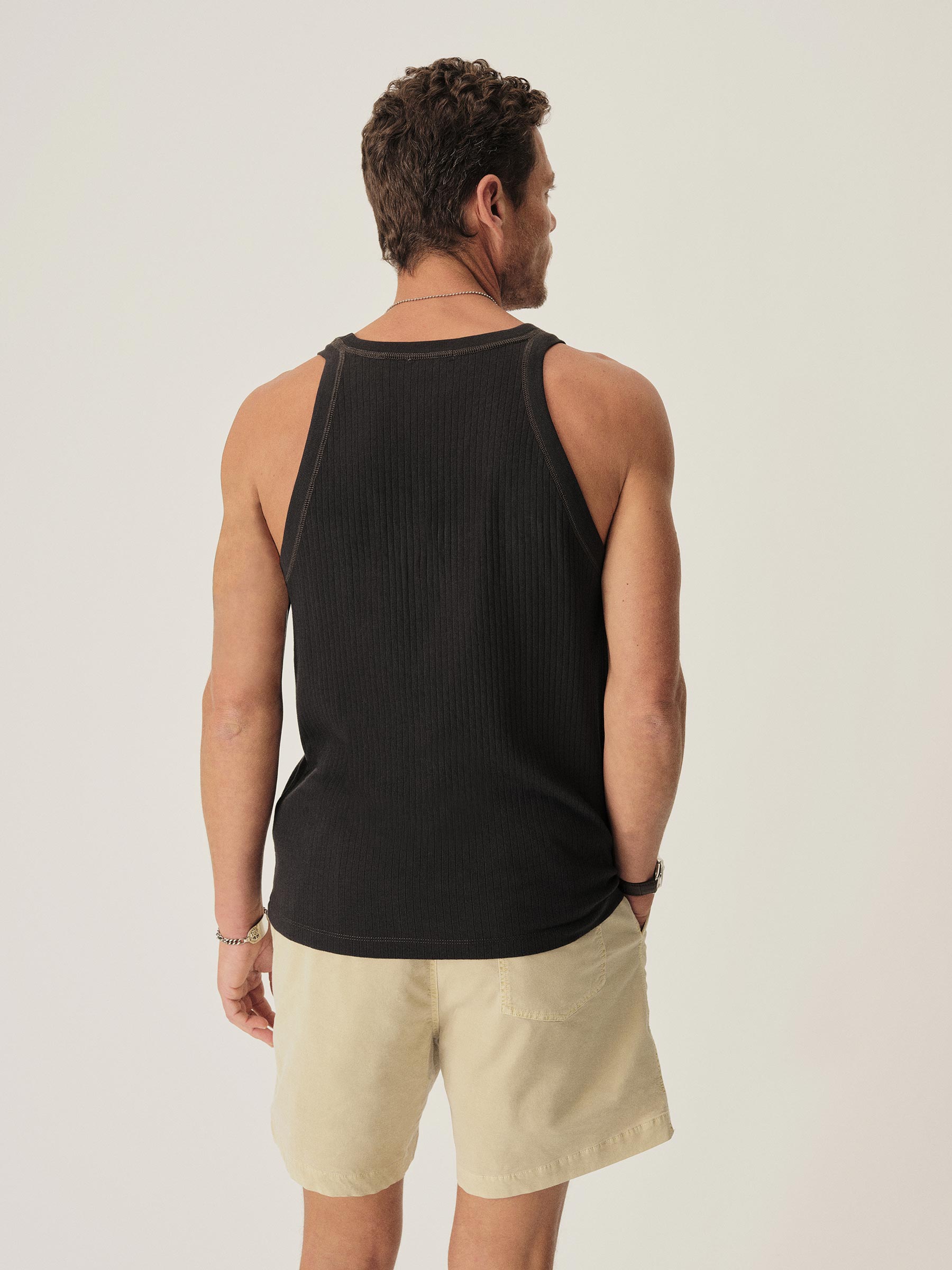 Washed Black Slingshot Cotton Tank - Image 4