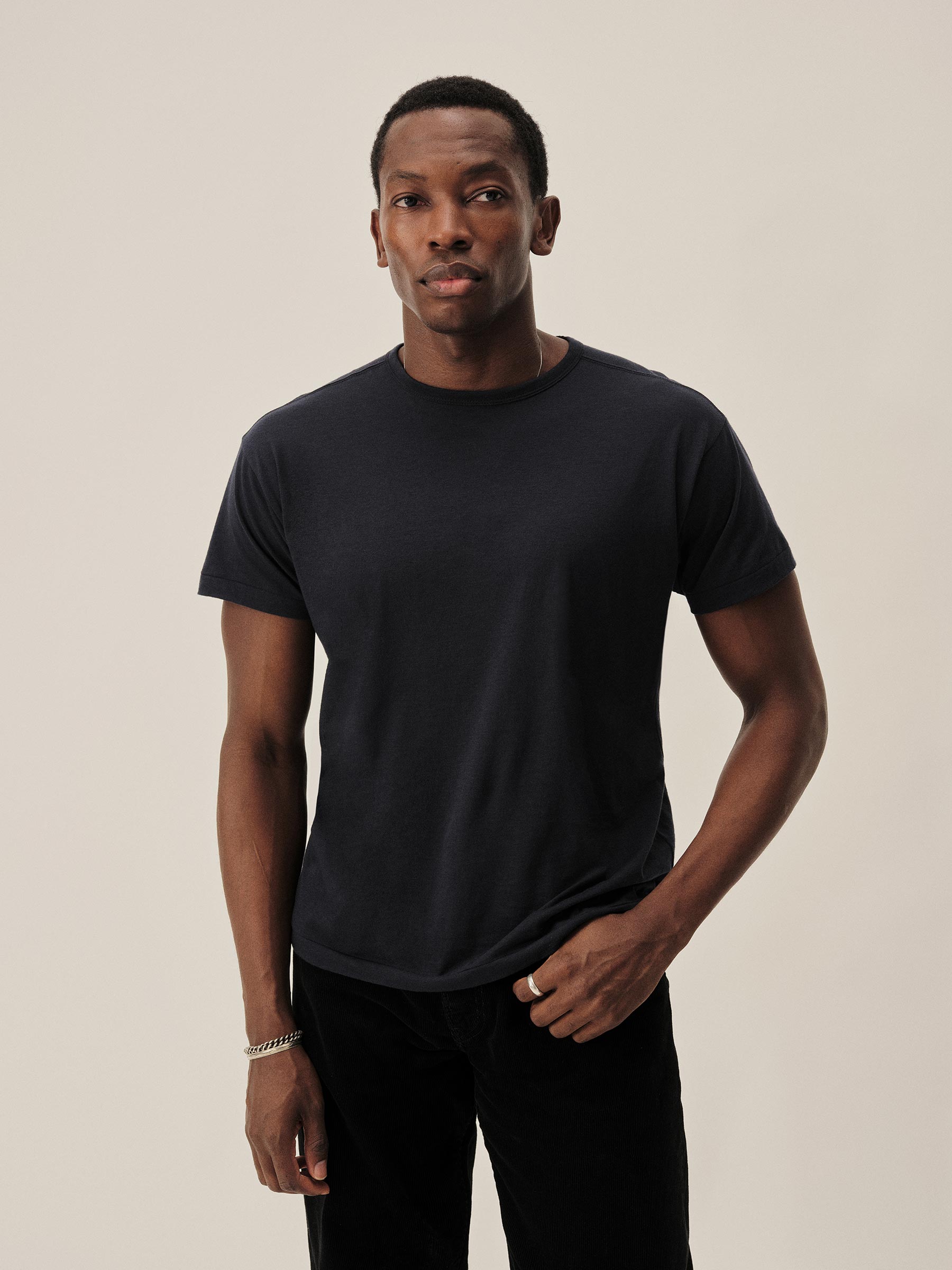 Alternative view of Dress Navy Japanese Cool Cashmere Knit Tee