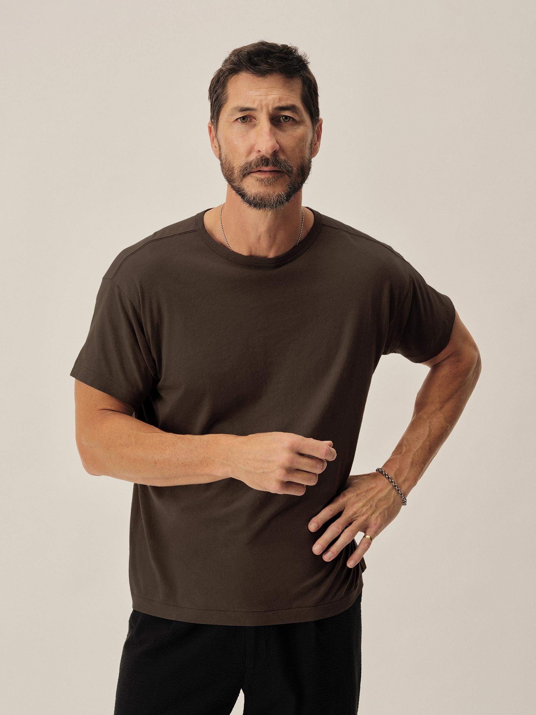 Ganache Japanese De-Luxe Cotton Linen Knit Tee - Image 3