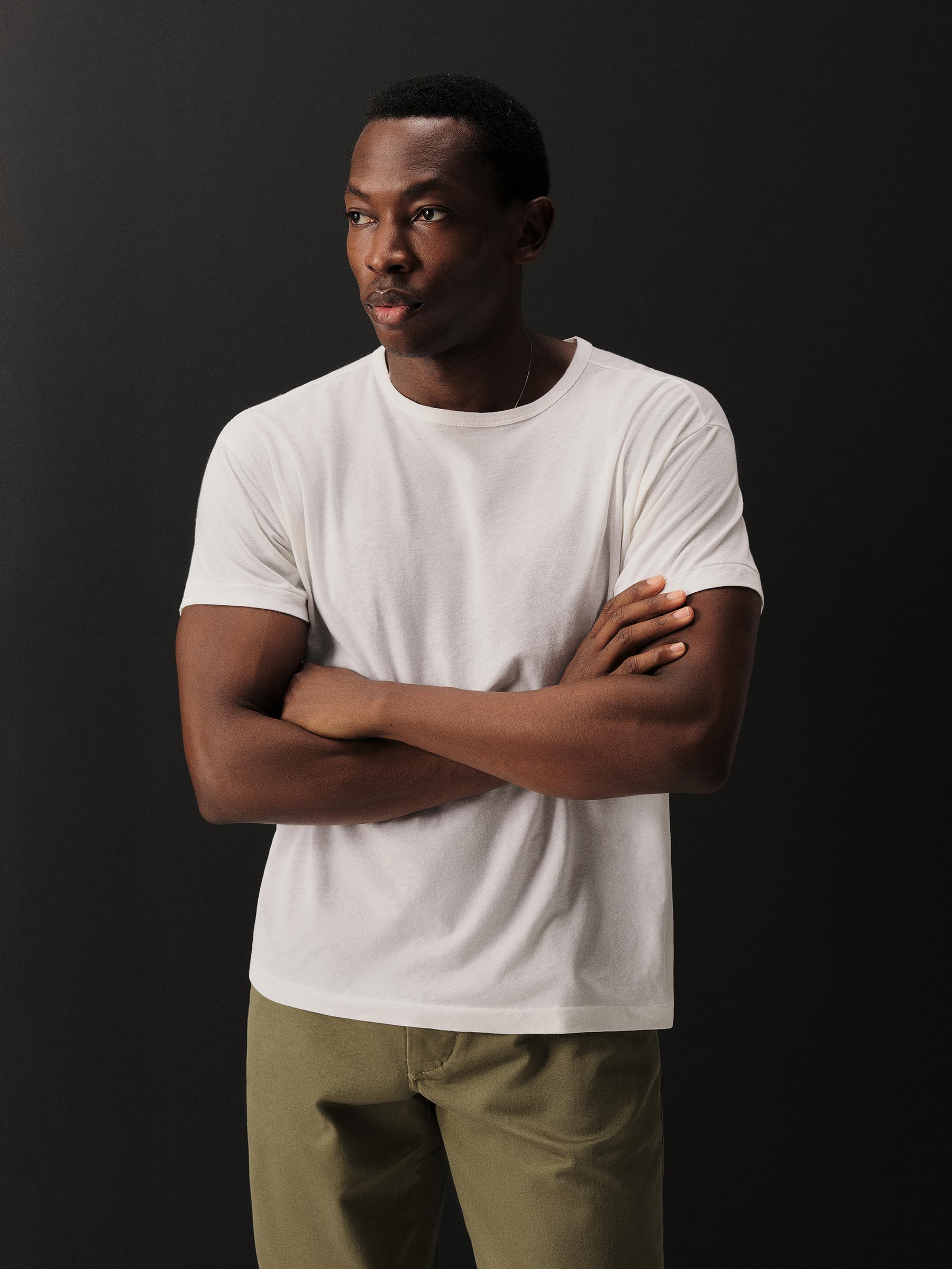 Alternative view of White Japanese De-Luxe Cotton Linen Knit Tee
