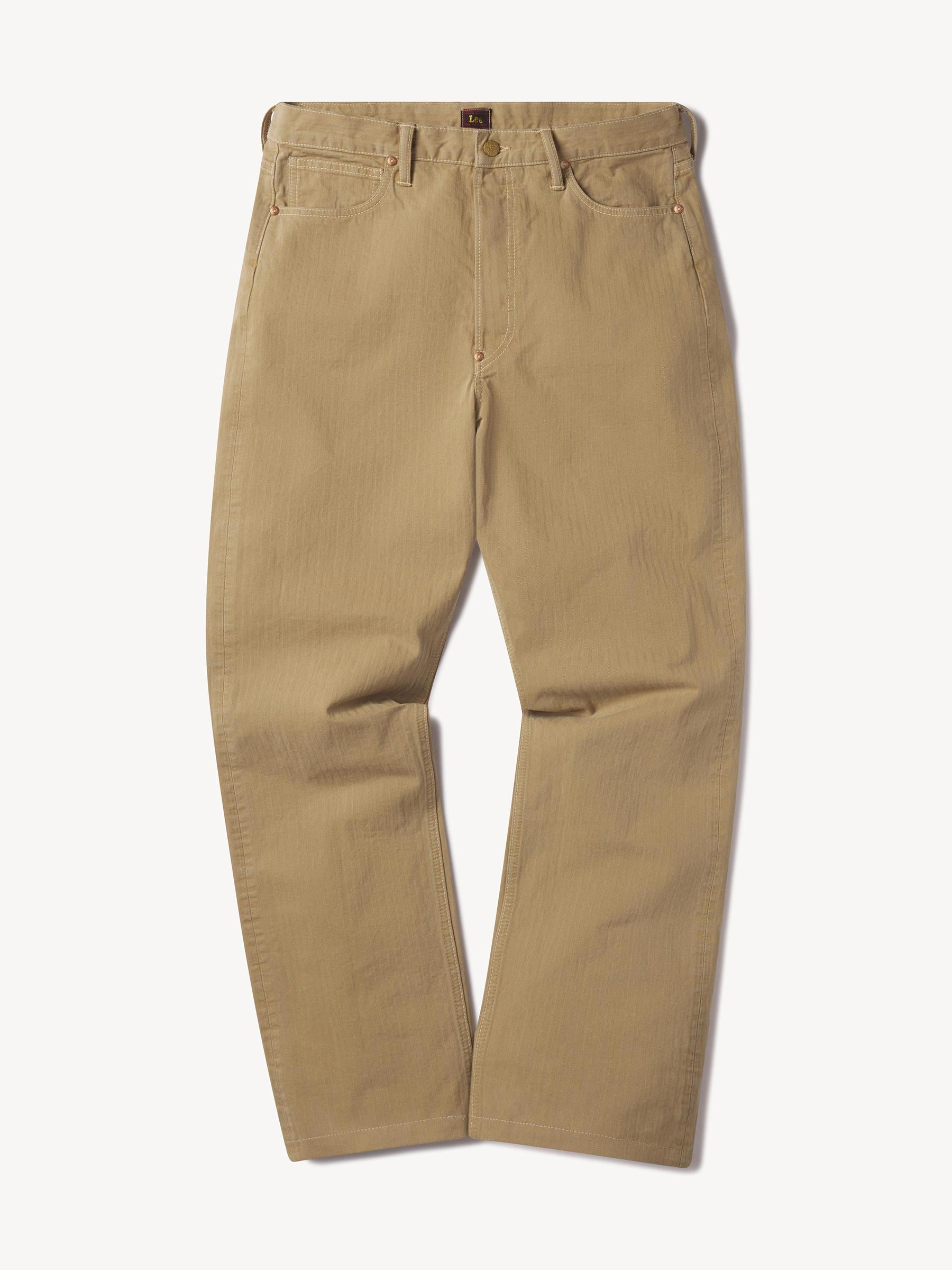 Lee X Buck Mason Khaki Herringbone Twill 101B Jean