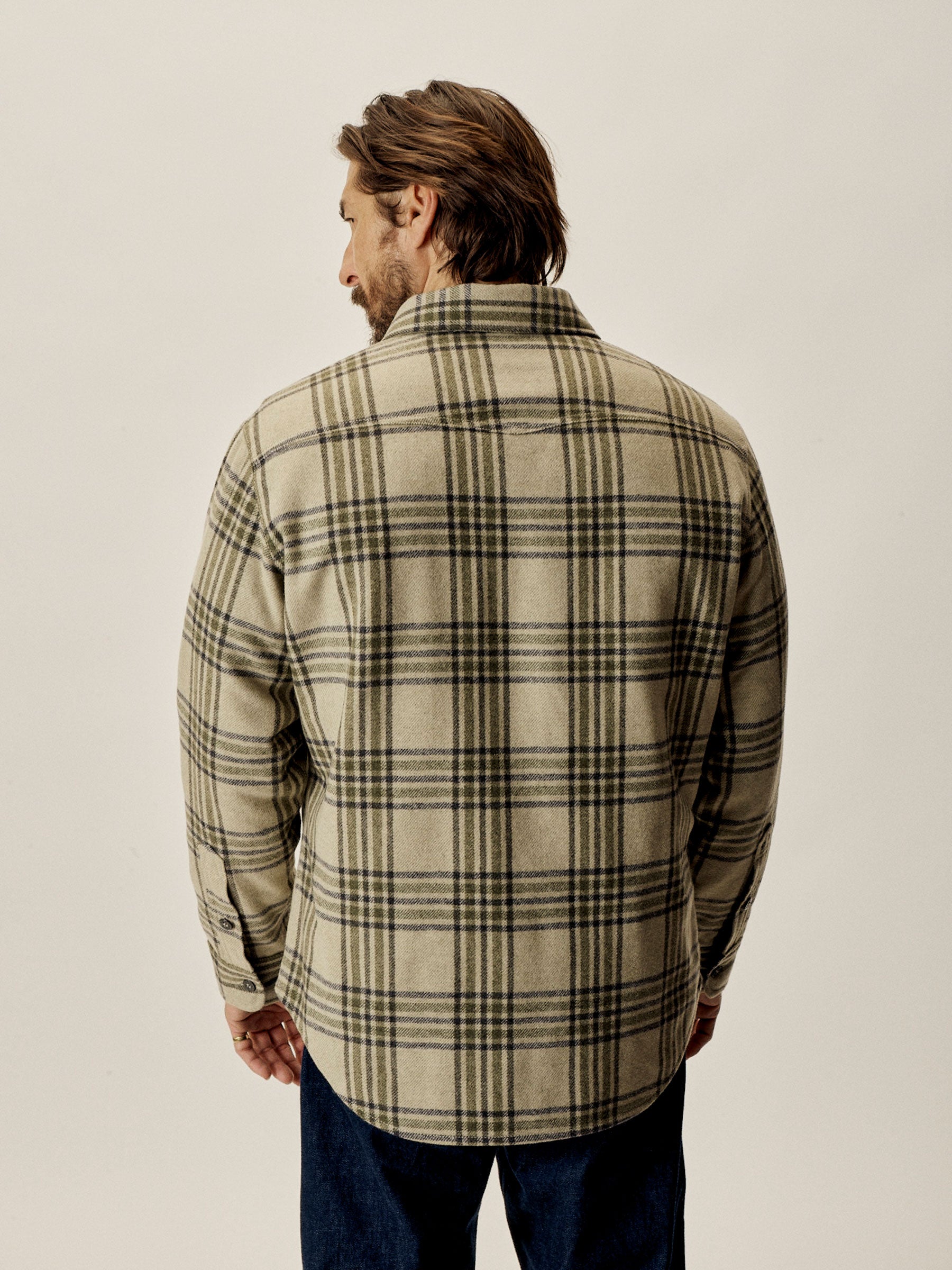 Khaki/Olive Wool Plaid CPO Jacket - Image 7