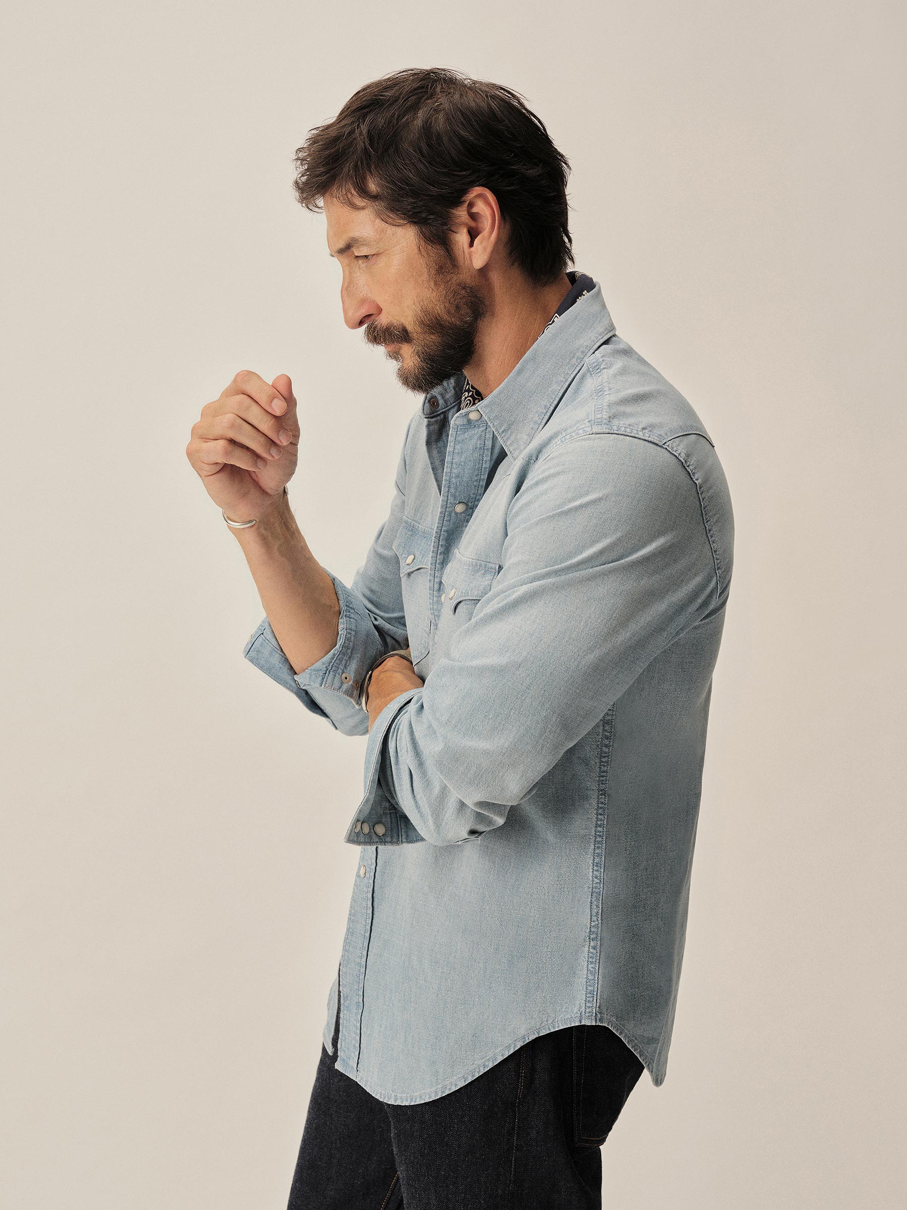 L030 Japanese Chambray Western Shirt - Image 5