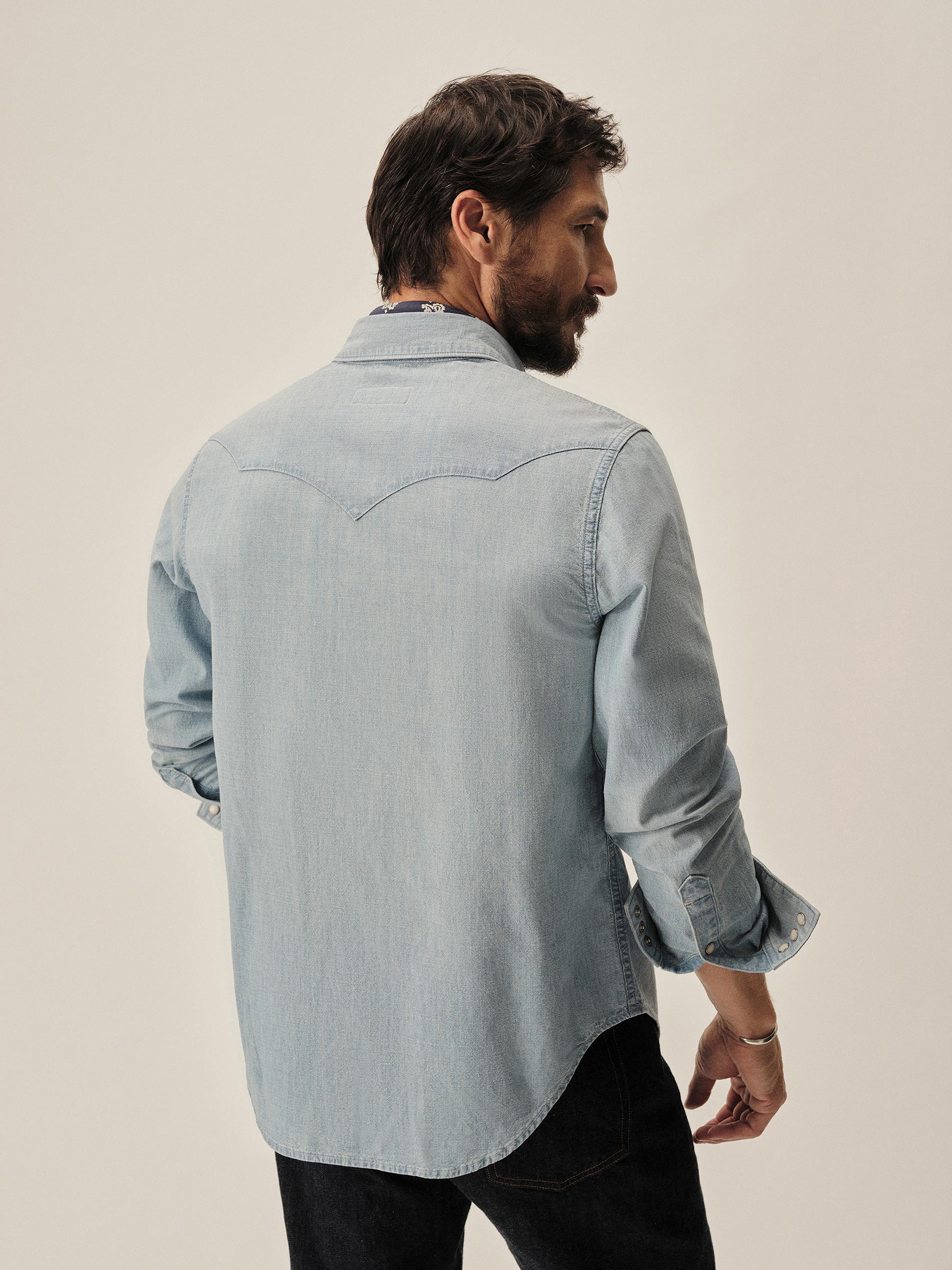 L030 Japanese Chambray Western Shirt - Image 6
