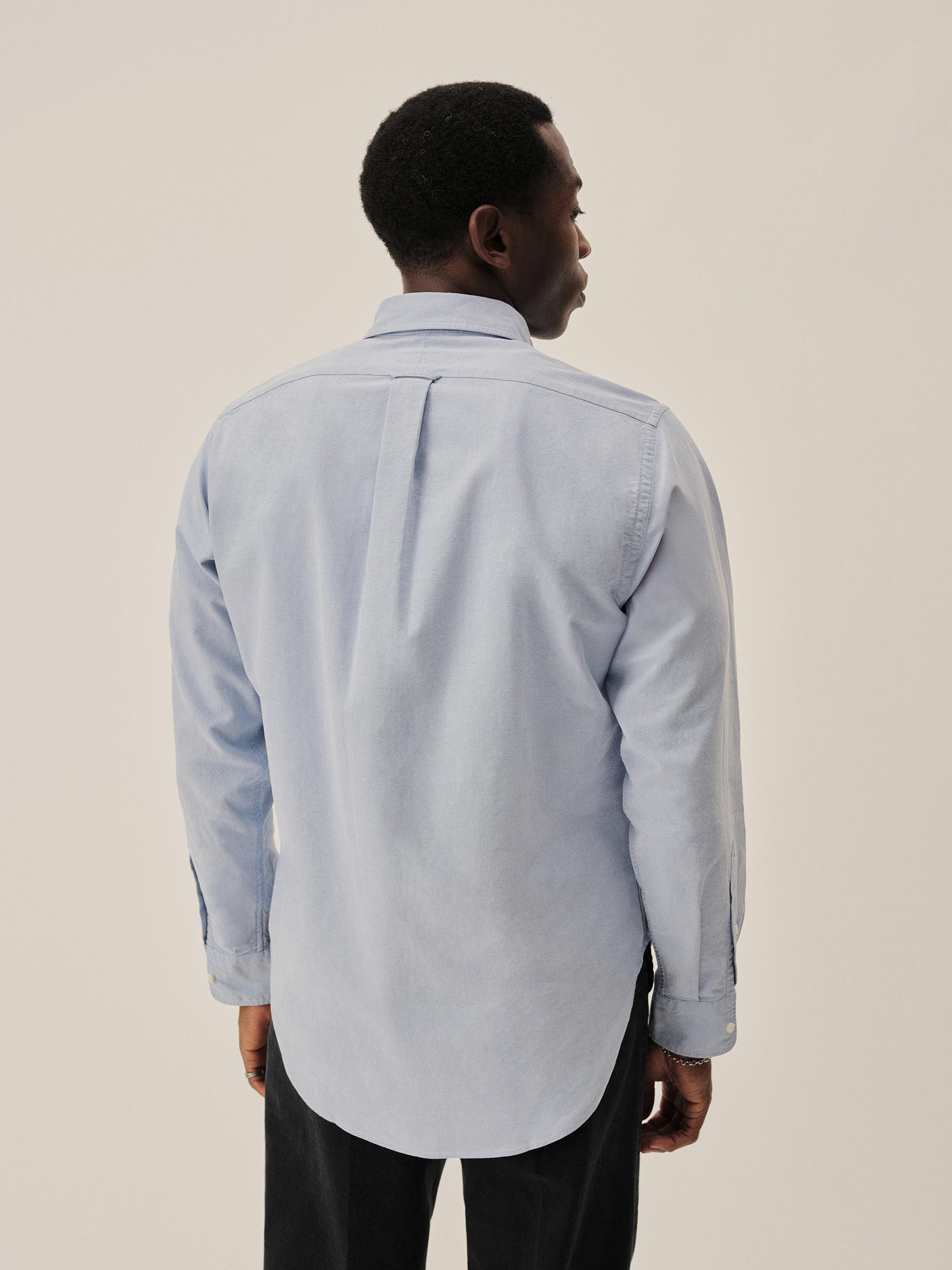 French Blue End on End Big Oxford - Image 4