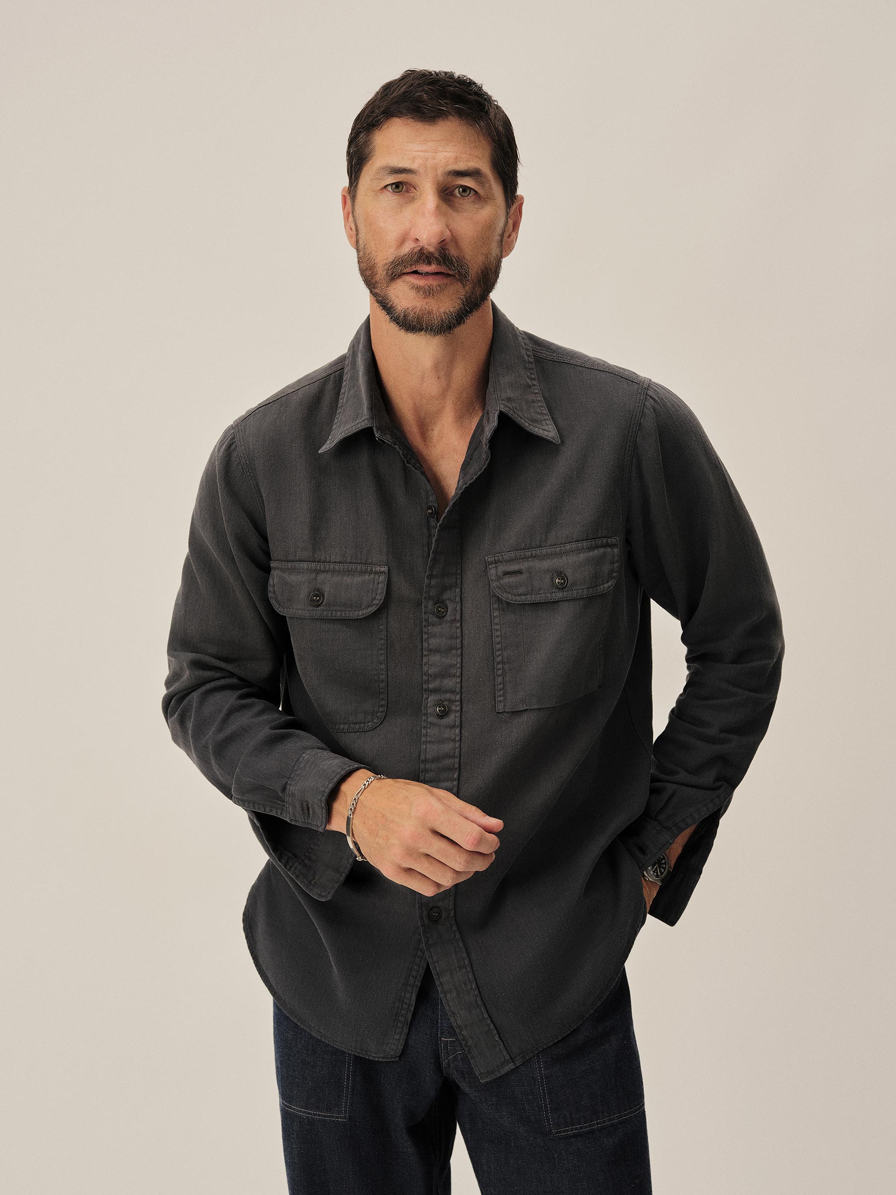 Alternative view of Washed Navy Venice Wash Soft Pack Station Shirt