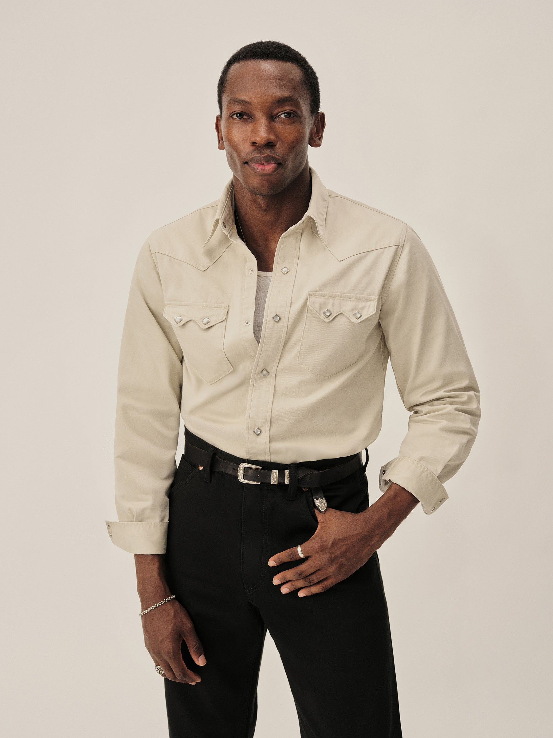 Natural Lee X Buck Mason Westerner Shirt - Image 3