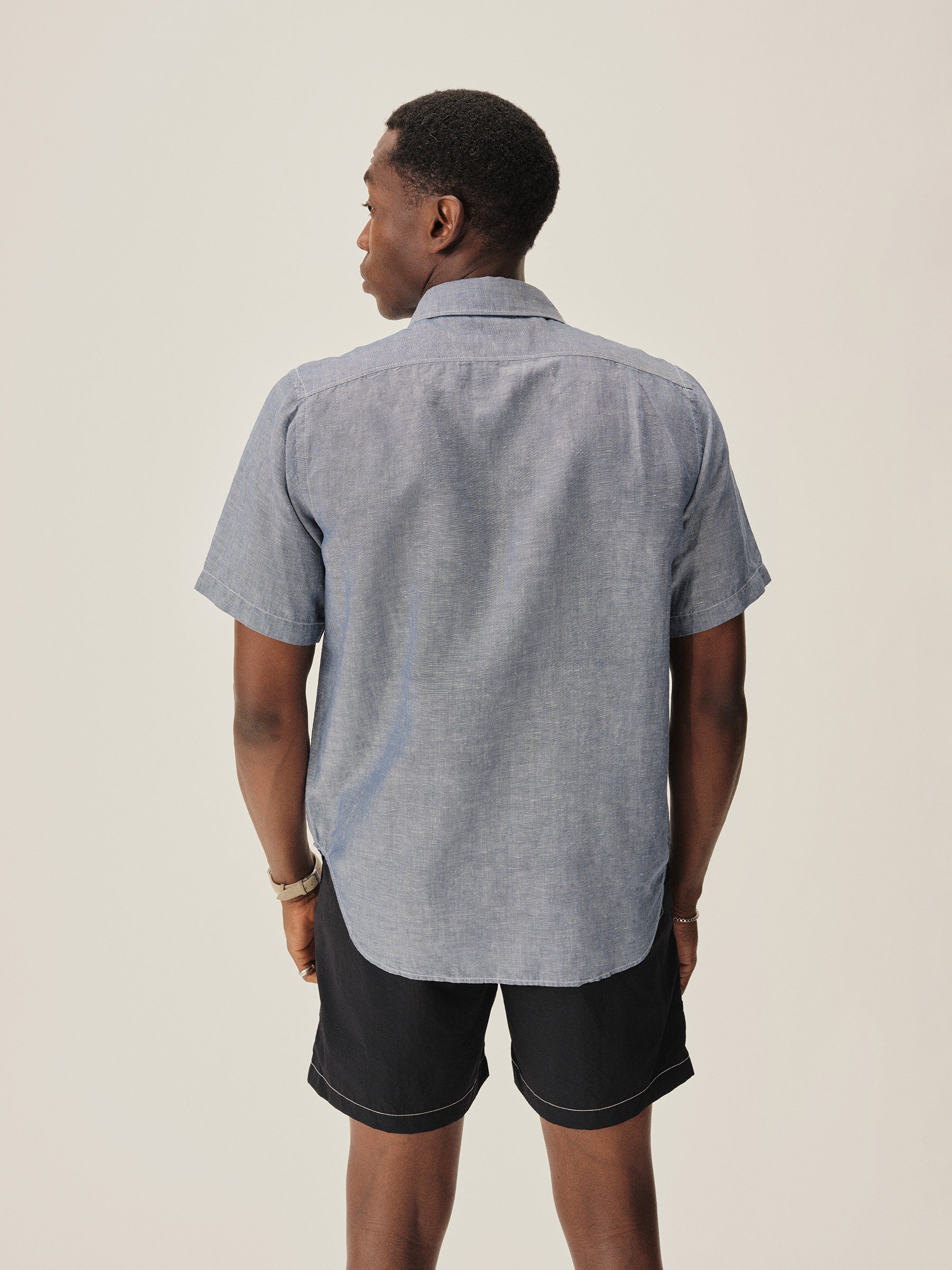Chambray Breeze Cotton Linen S/S Shirt - Image 5