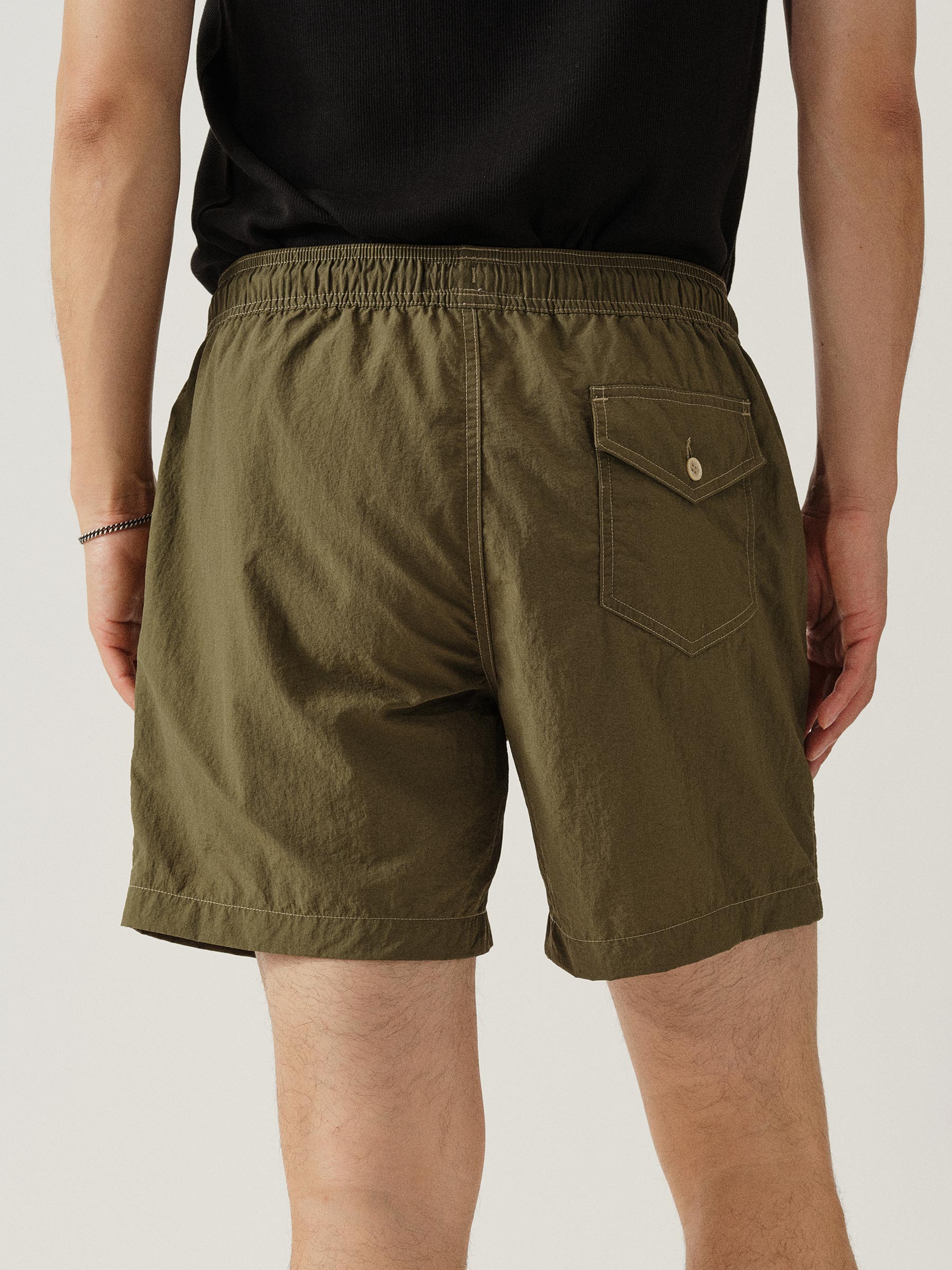 Olive Drab Diver Cloth Swim Short - Image 4