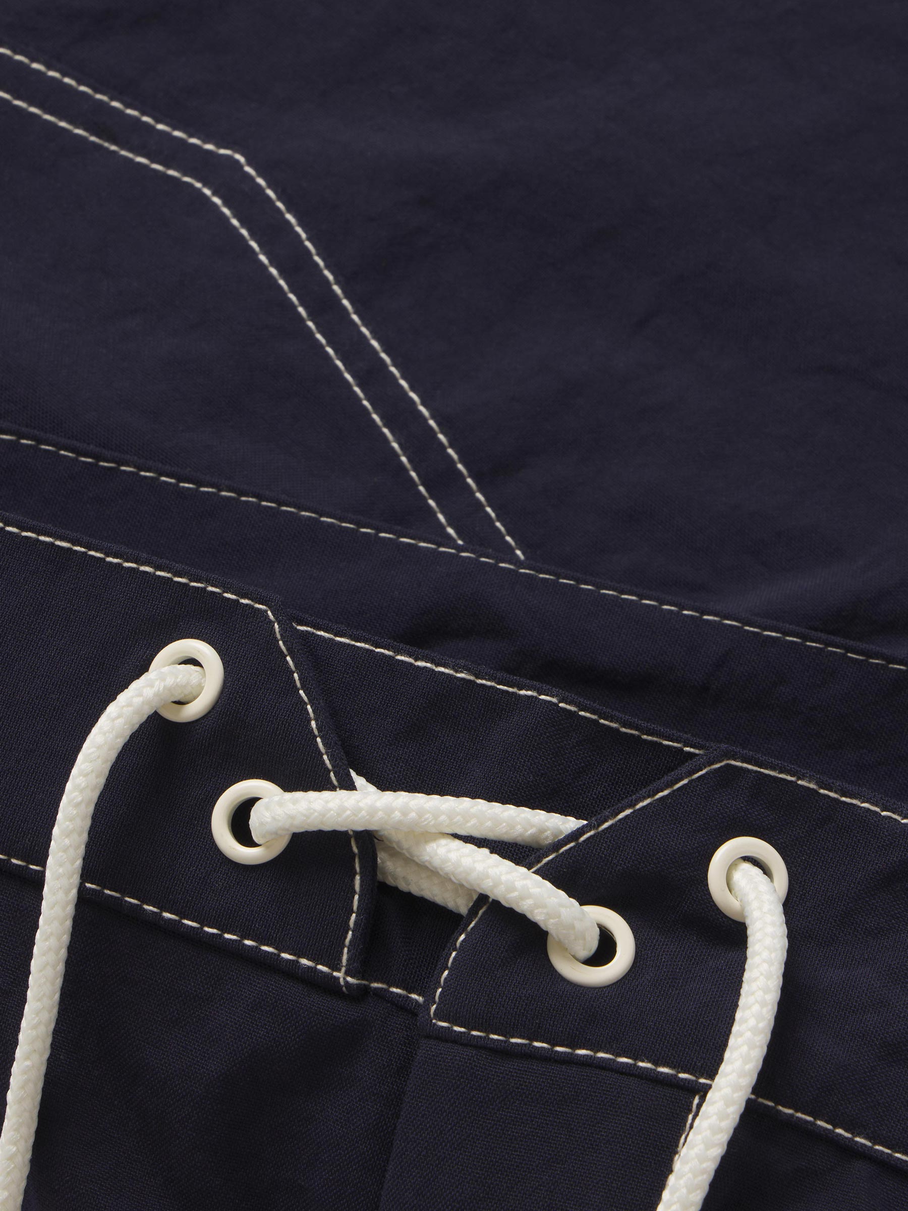 Navy Japanese Oxford Board Short - Image 6
