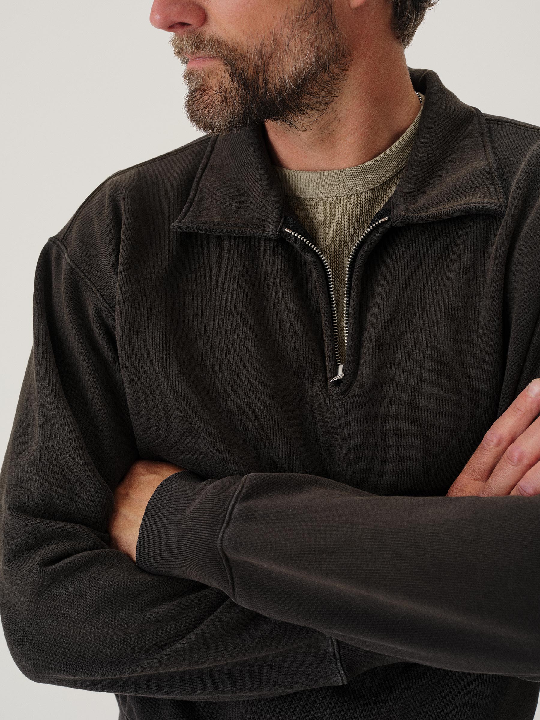 Faded Black Welterweight Quarter Zip - Image 3