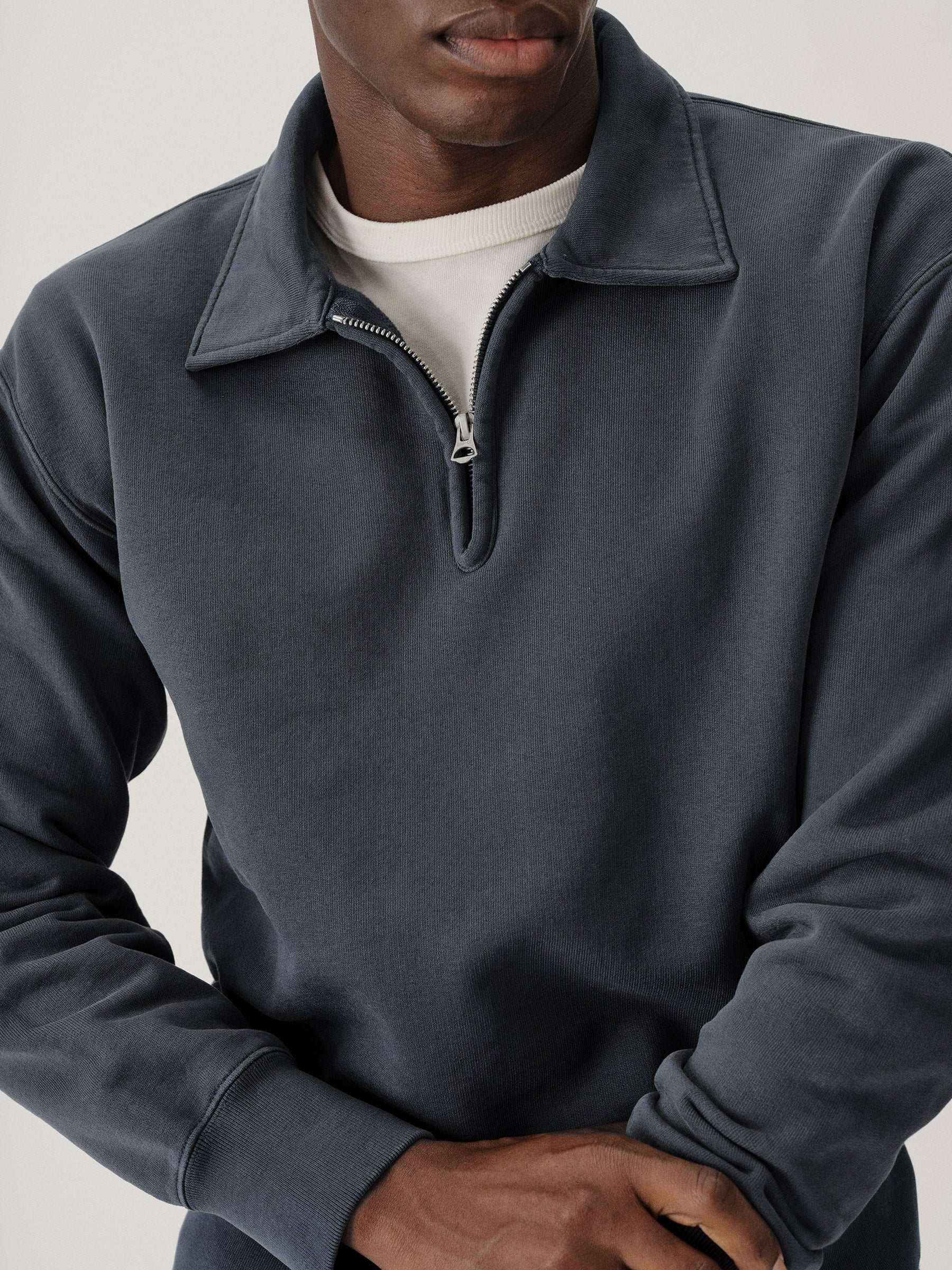 Navy Sunfade Welterweight Quarter Zip - Image 3