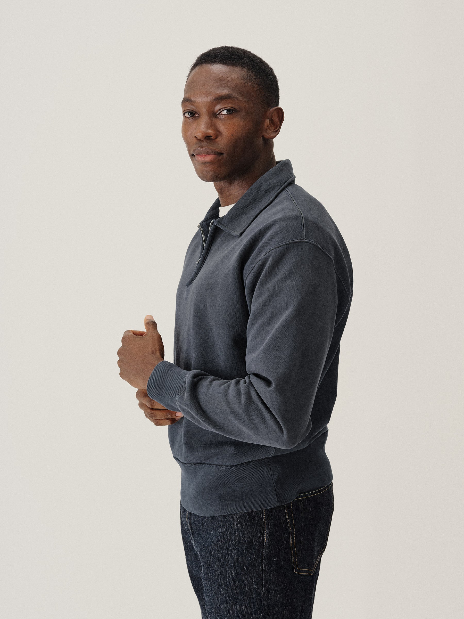 Navy Sunfade Welterweight Quarter Zip - Image 4