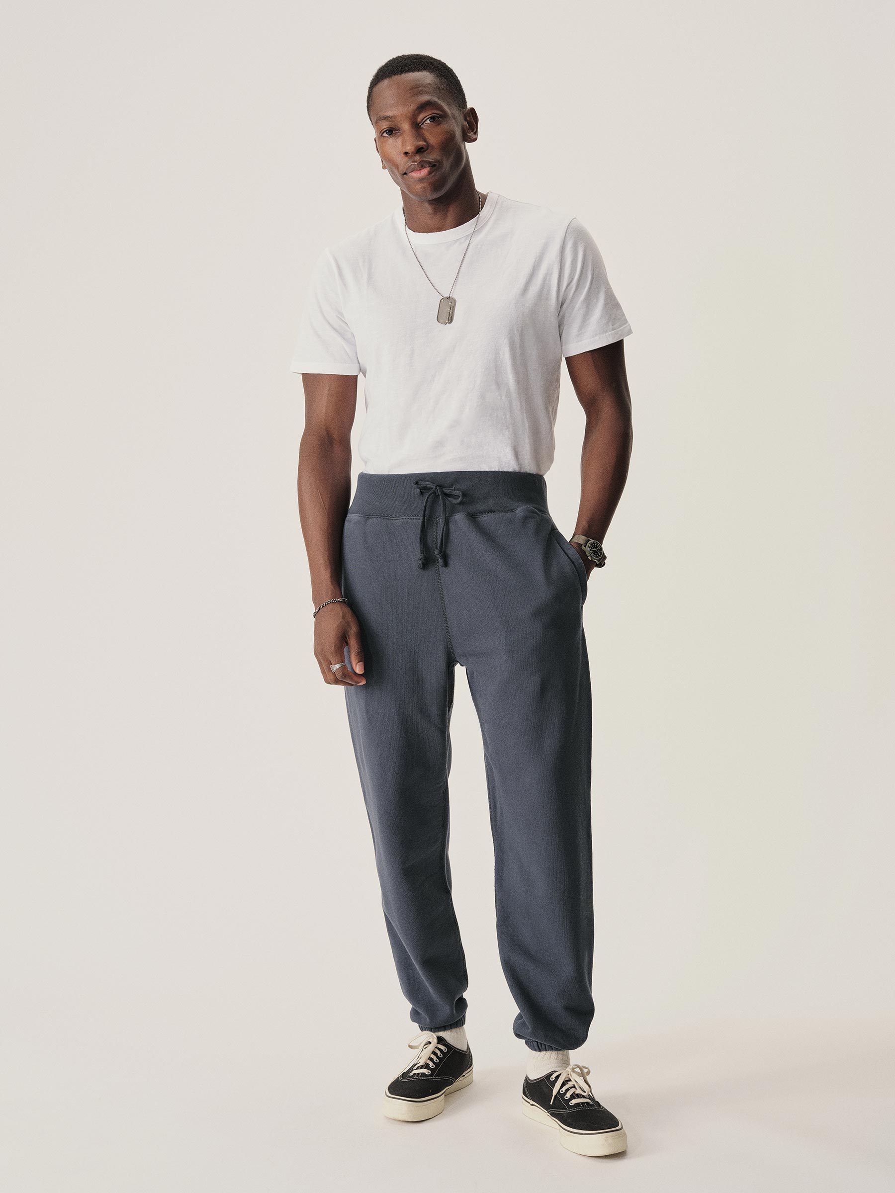 Navy Sunfade Welterweight Sweatpant - Image 3