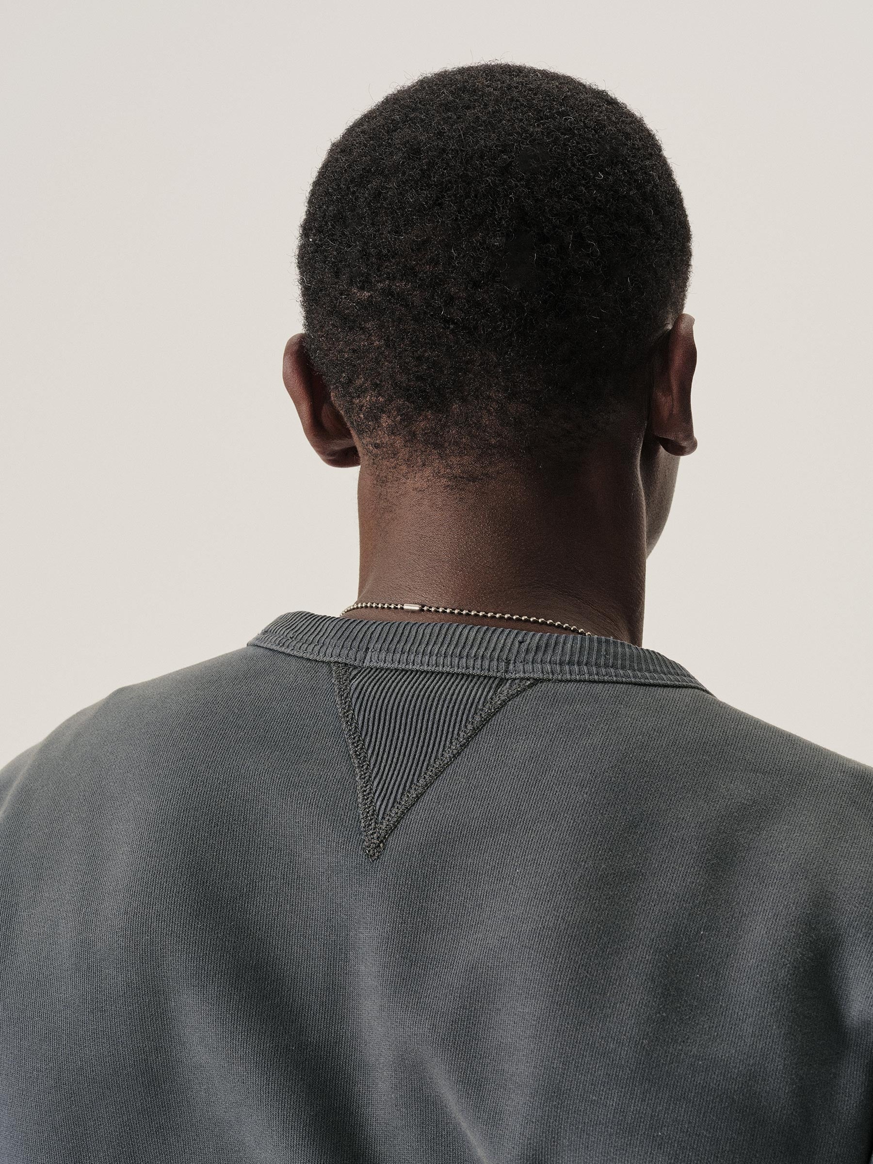 Navy Sunfade Welterweight Double V Crew Sweatshirt - Image 5