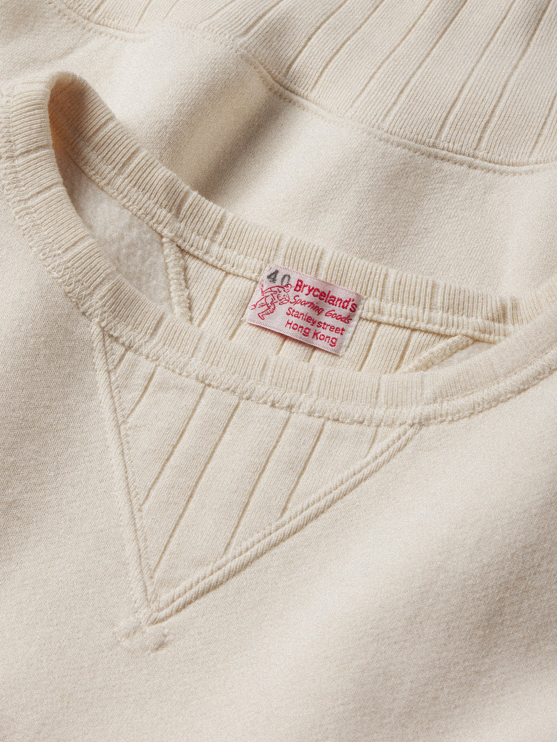 Ecru Bryceland's X Buck Mason Freedom Sleeve Tubular Sweatshirt - Image 4