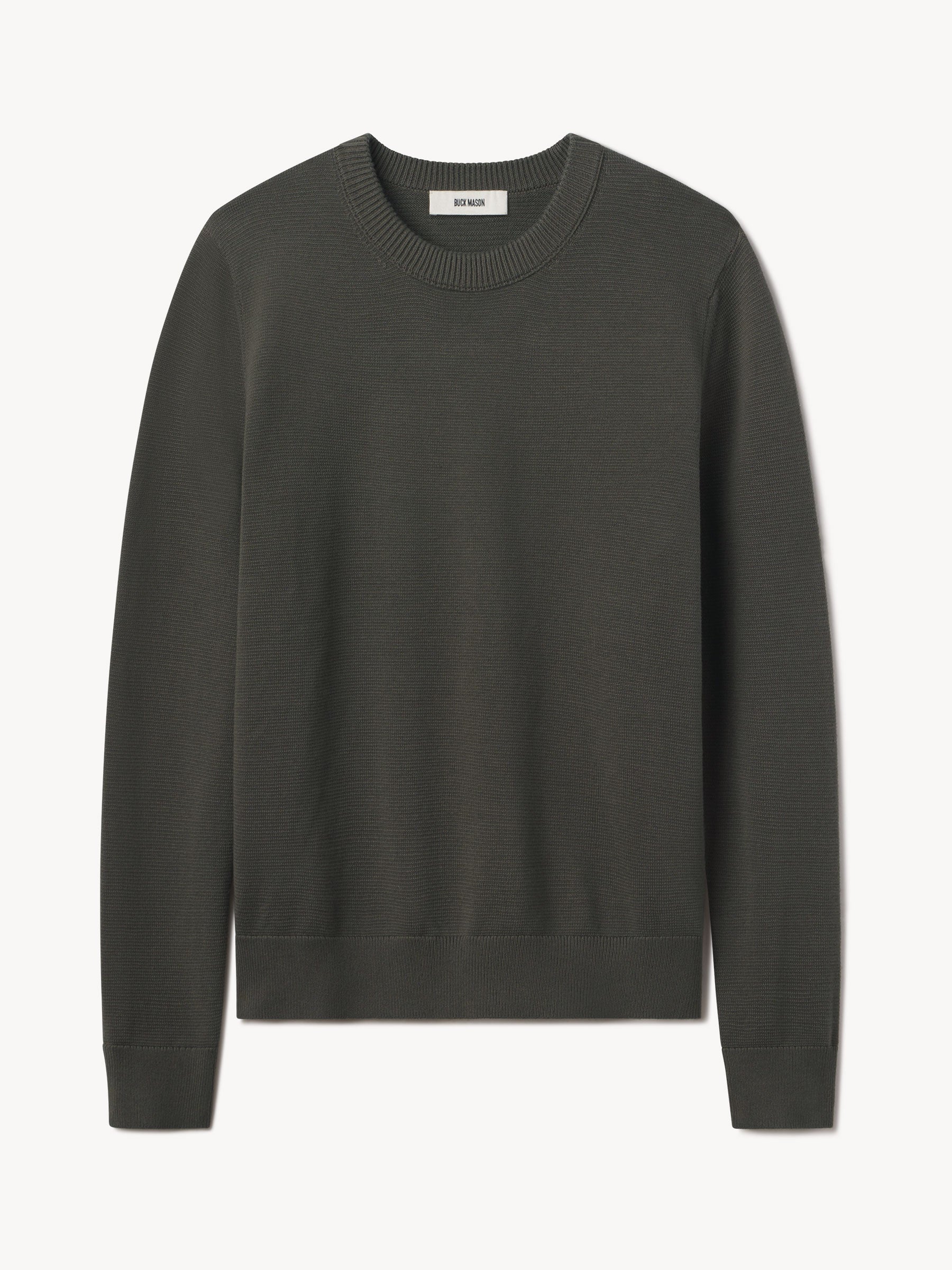 Dark Olive Vintage Dyed Cotton Traveler Sweater