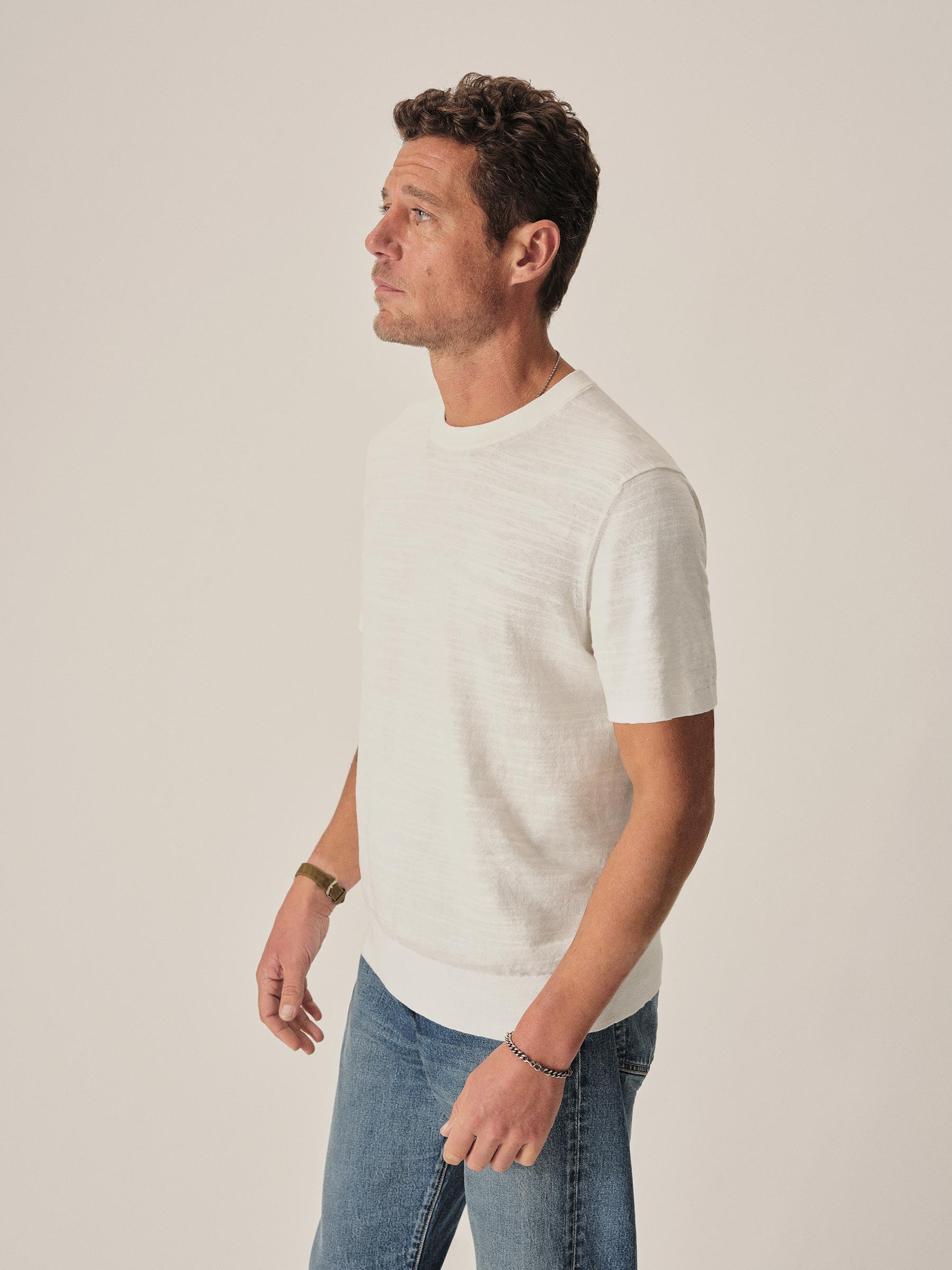 Ivory Avalon Knit Classic Tee - Image 4