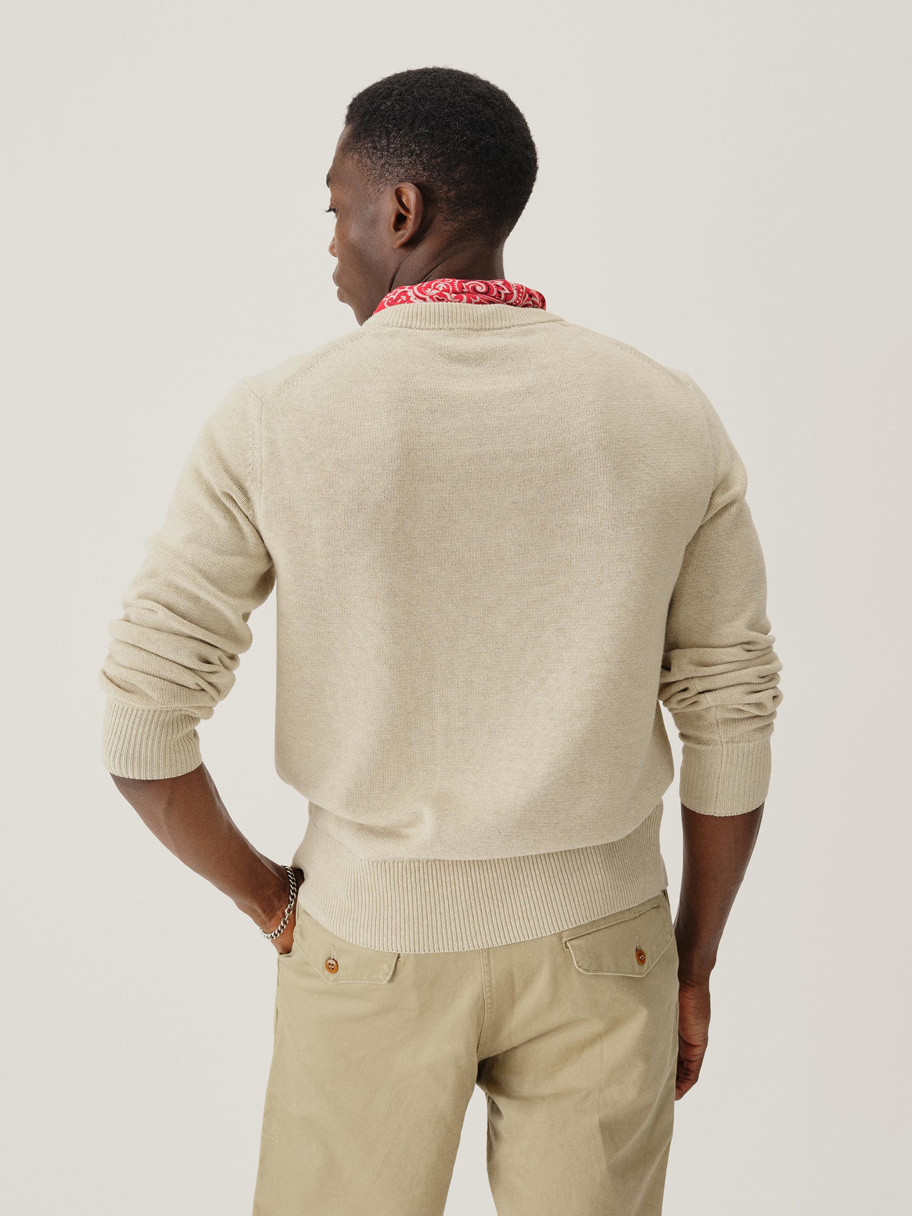 Heather Oat Wool Hemp Traveler Crew - Image 5