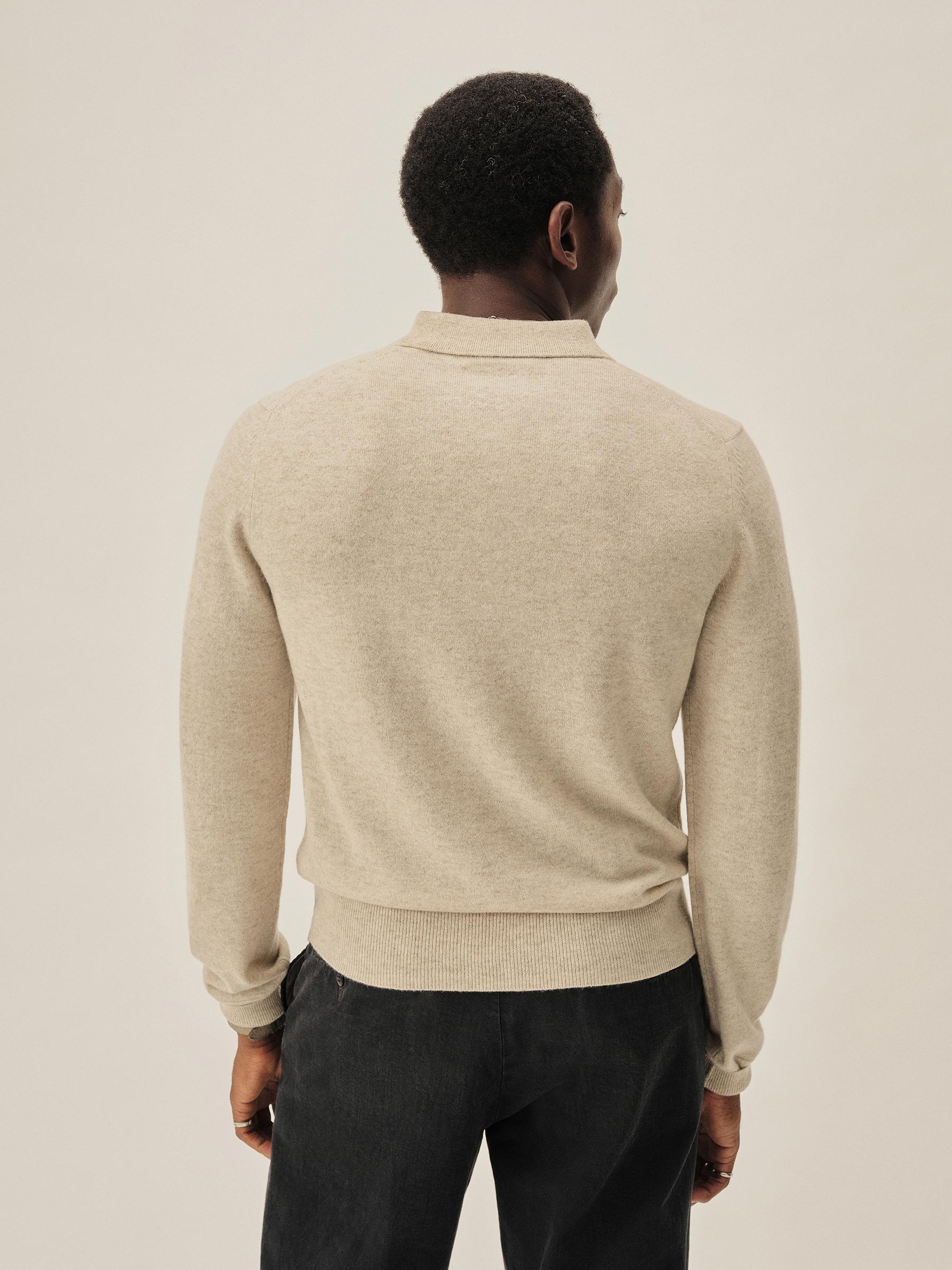 Heather Oat California Cashmere Polo - Image 6
