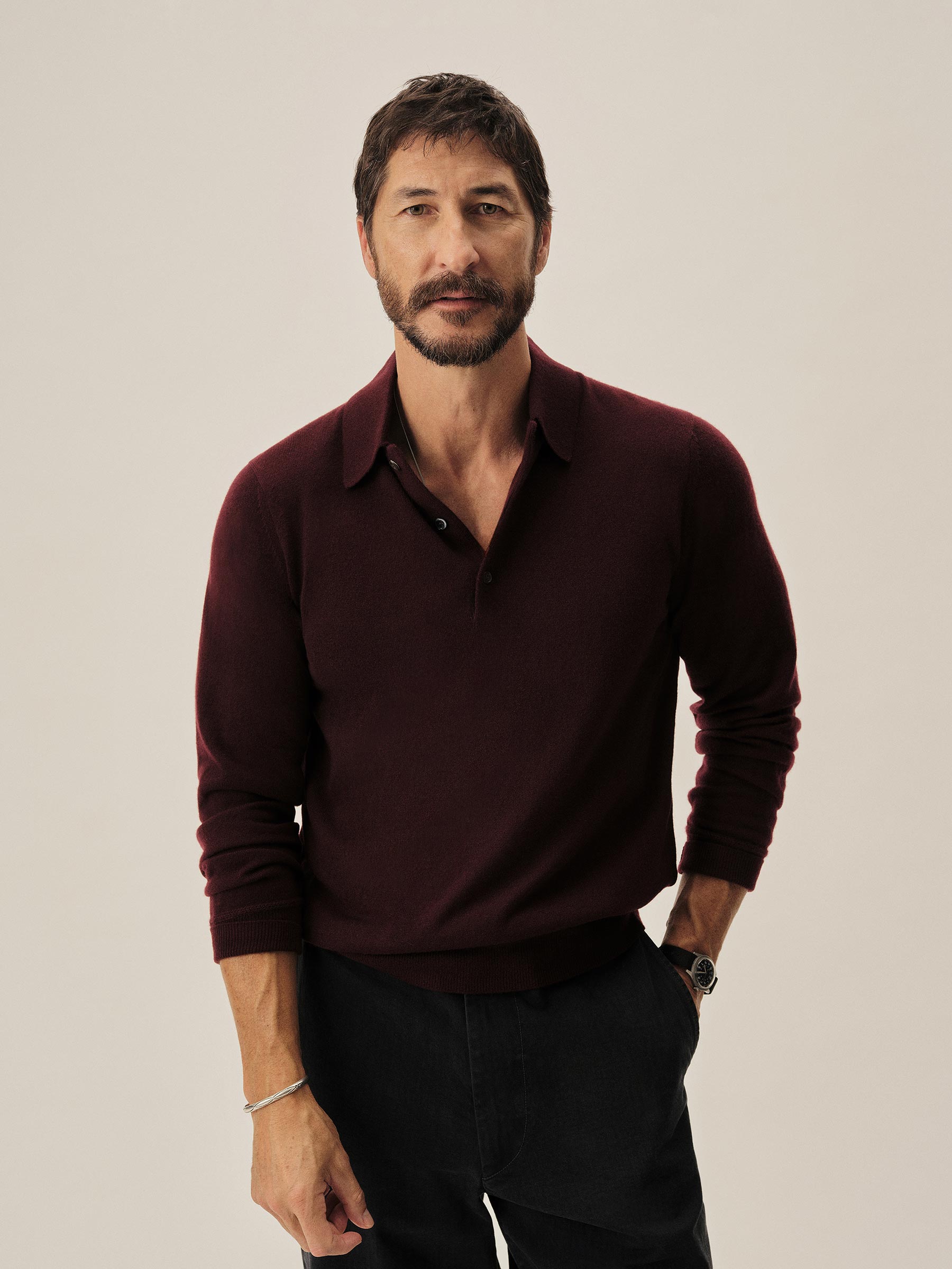 Alternative view of Bordeaux California Cashmere Polo