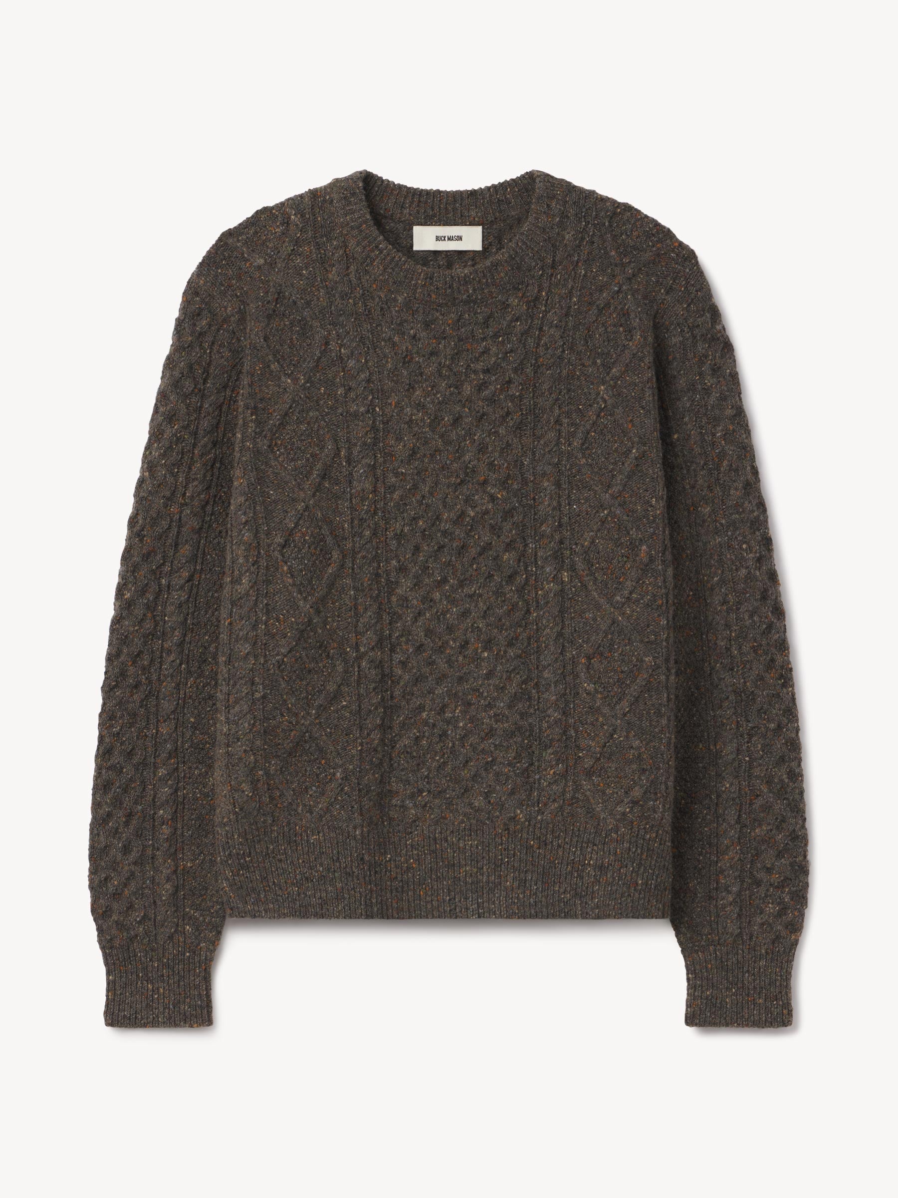 Timber Irish Donegal Wool Cable Crew