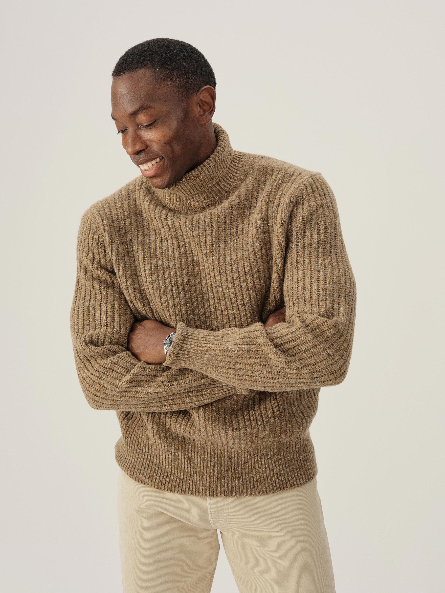 Alternative view of Brimstone Irish Donegal Wool Turtleneck