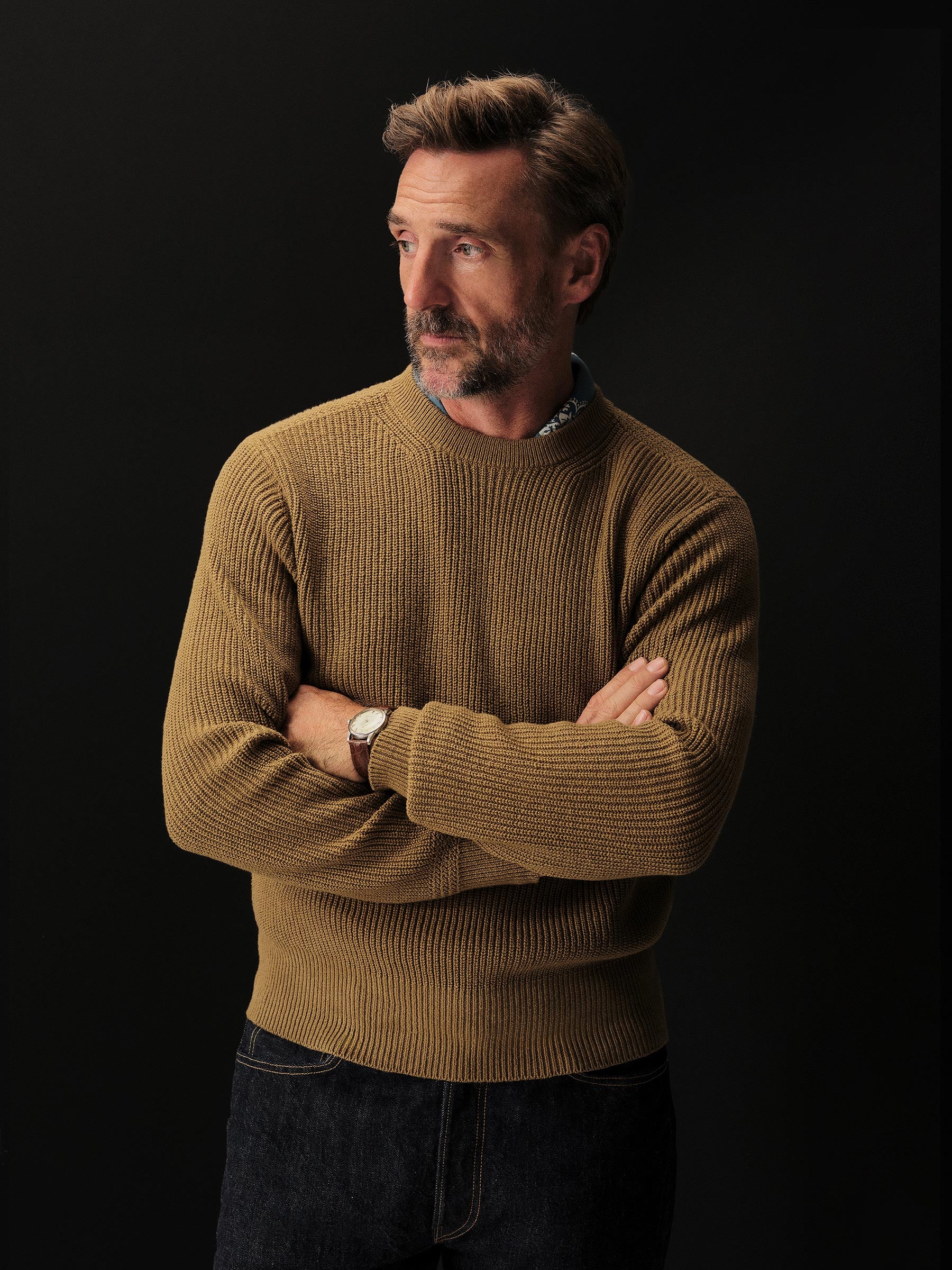 British Khaki Seafarer Cotton Rib Crew - Image 5
