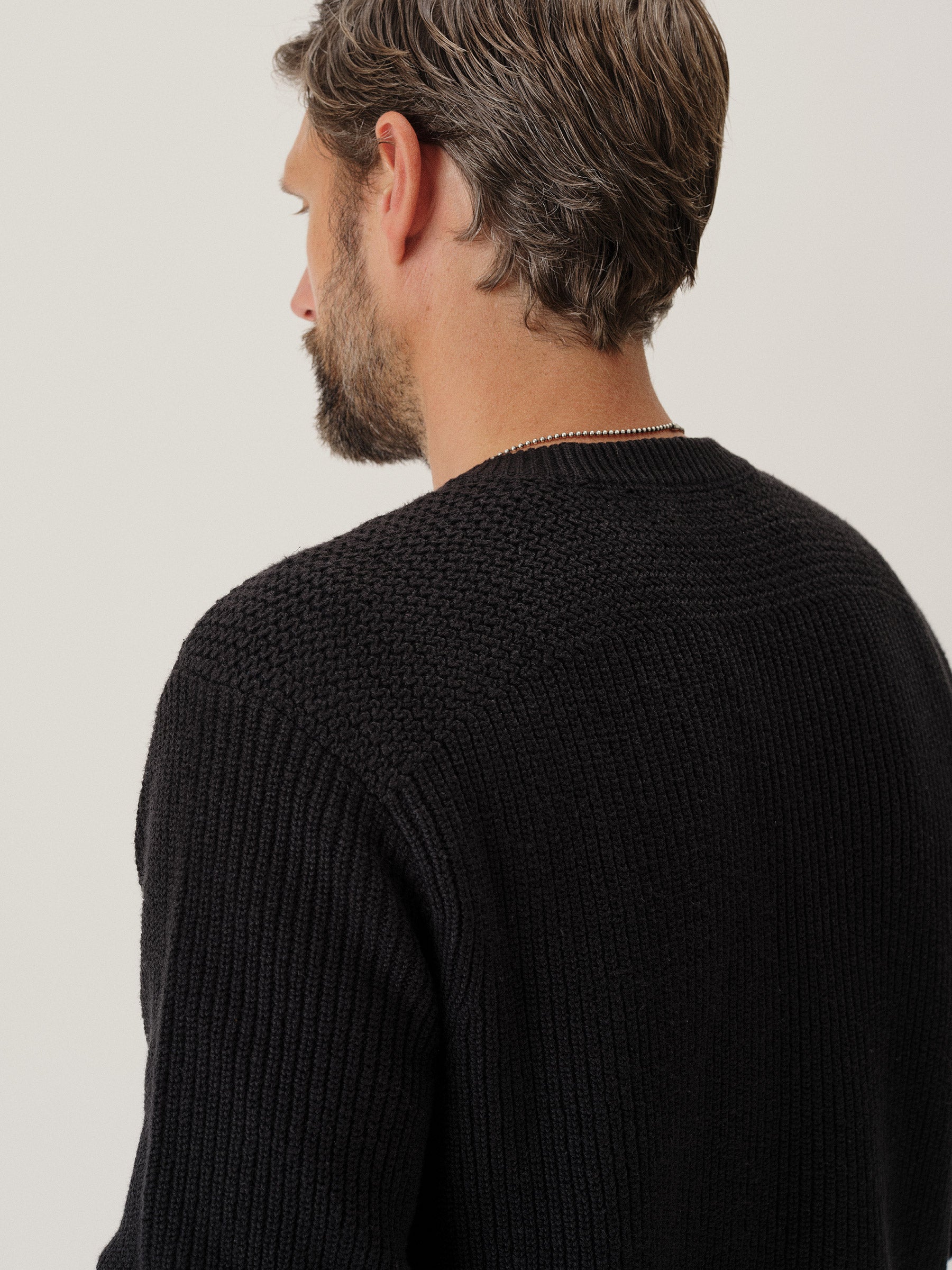 Black Seafarer Cotton Rib Crew - Image 6