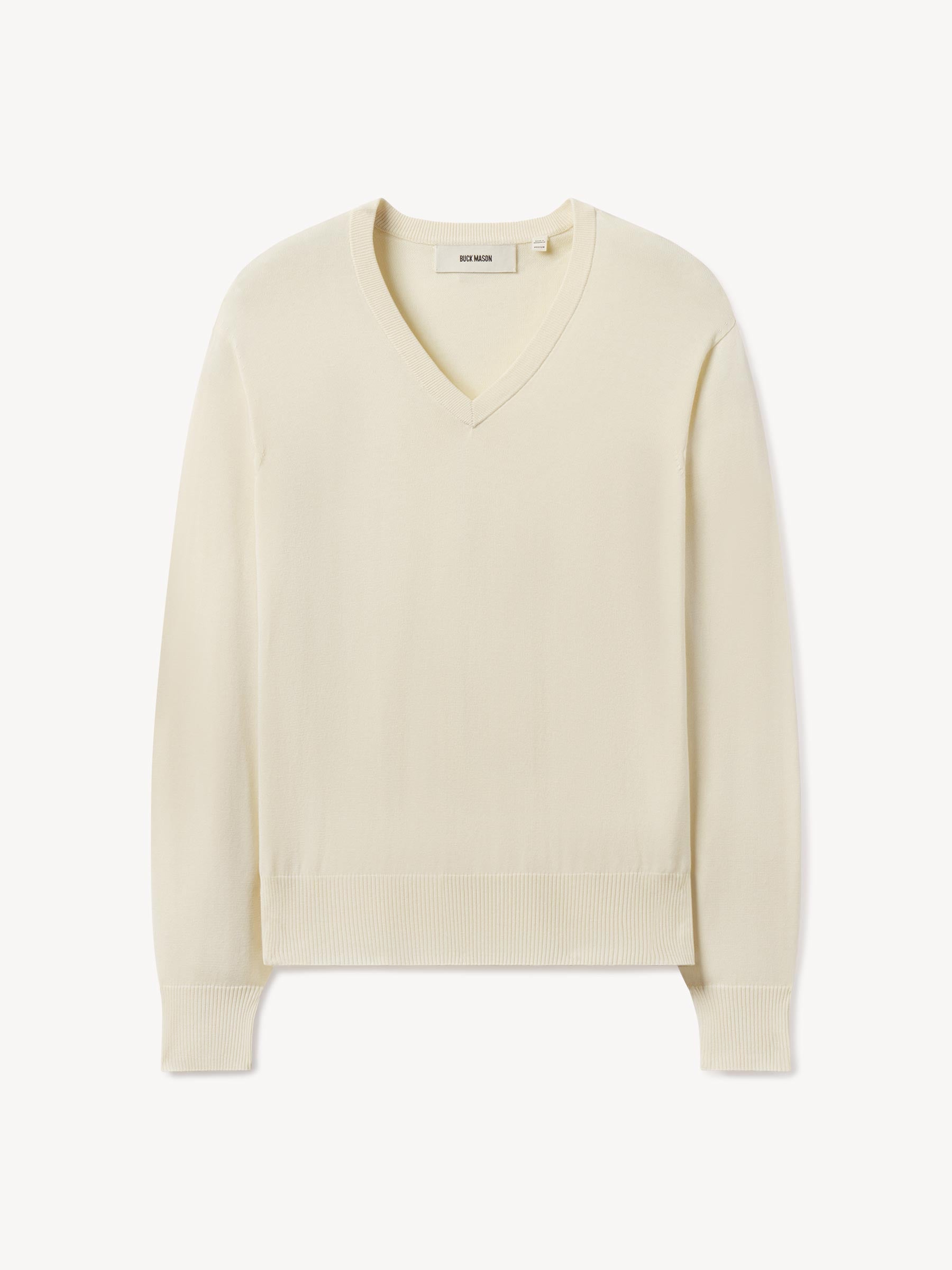 Natural Como Cashmere V-Neck