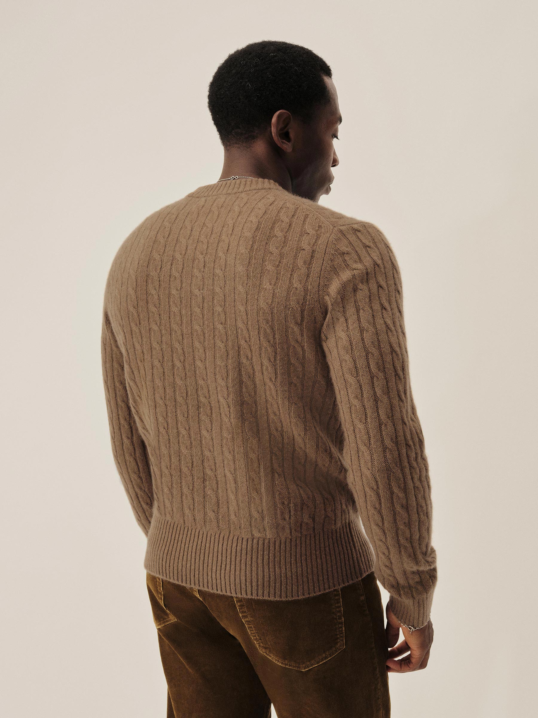 Oak Gall California Cashmere Cable Crew - Image 6