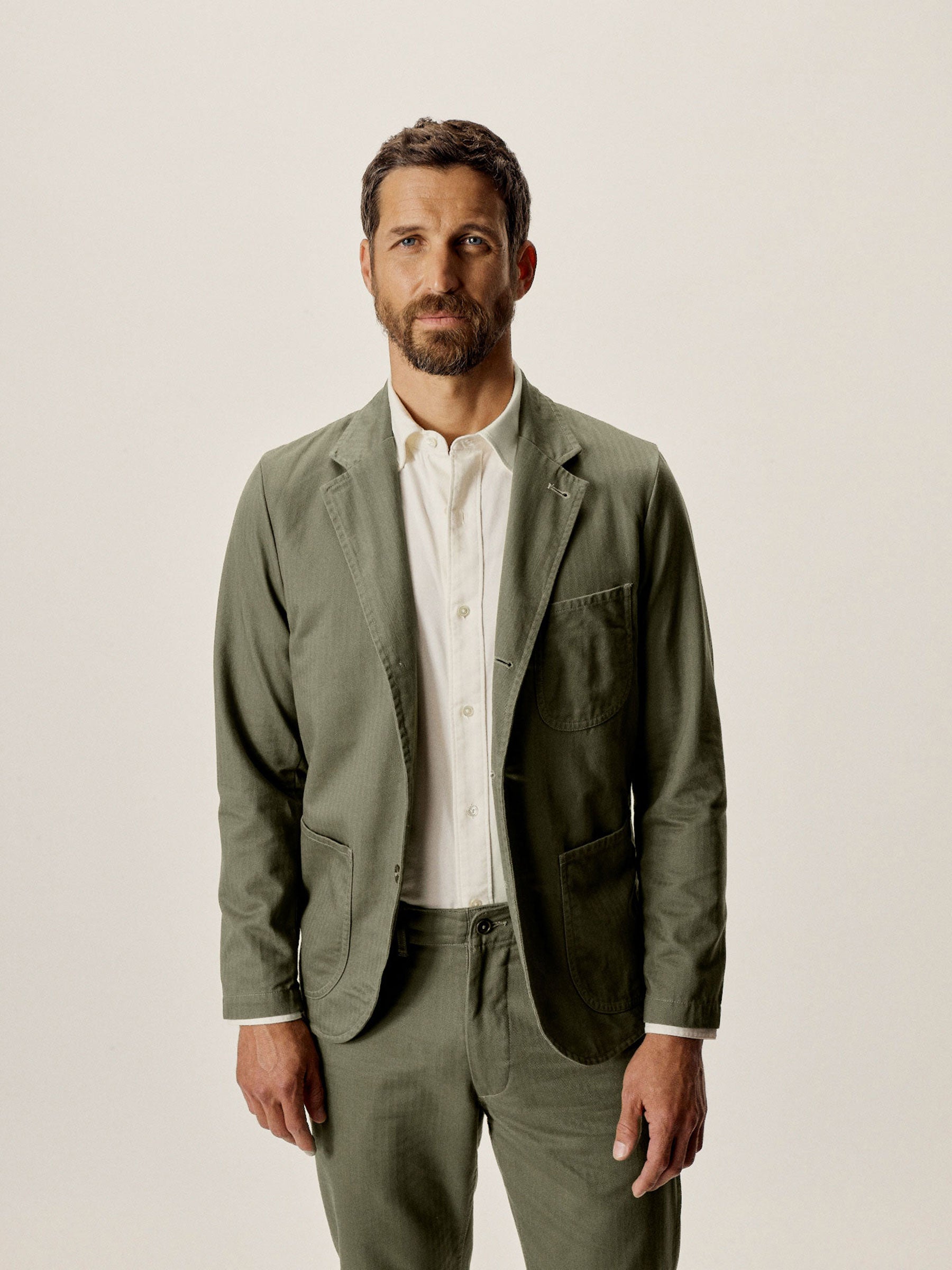 Fatigue Dusty Olive Herringbone Twill Carry-On Jacket - Image 4