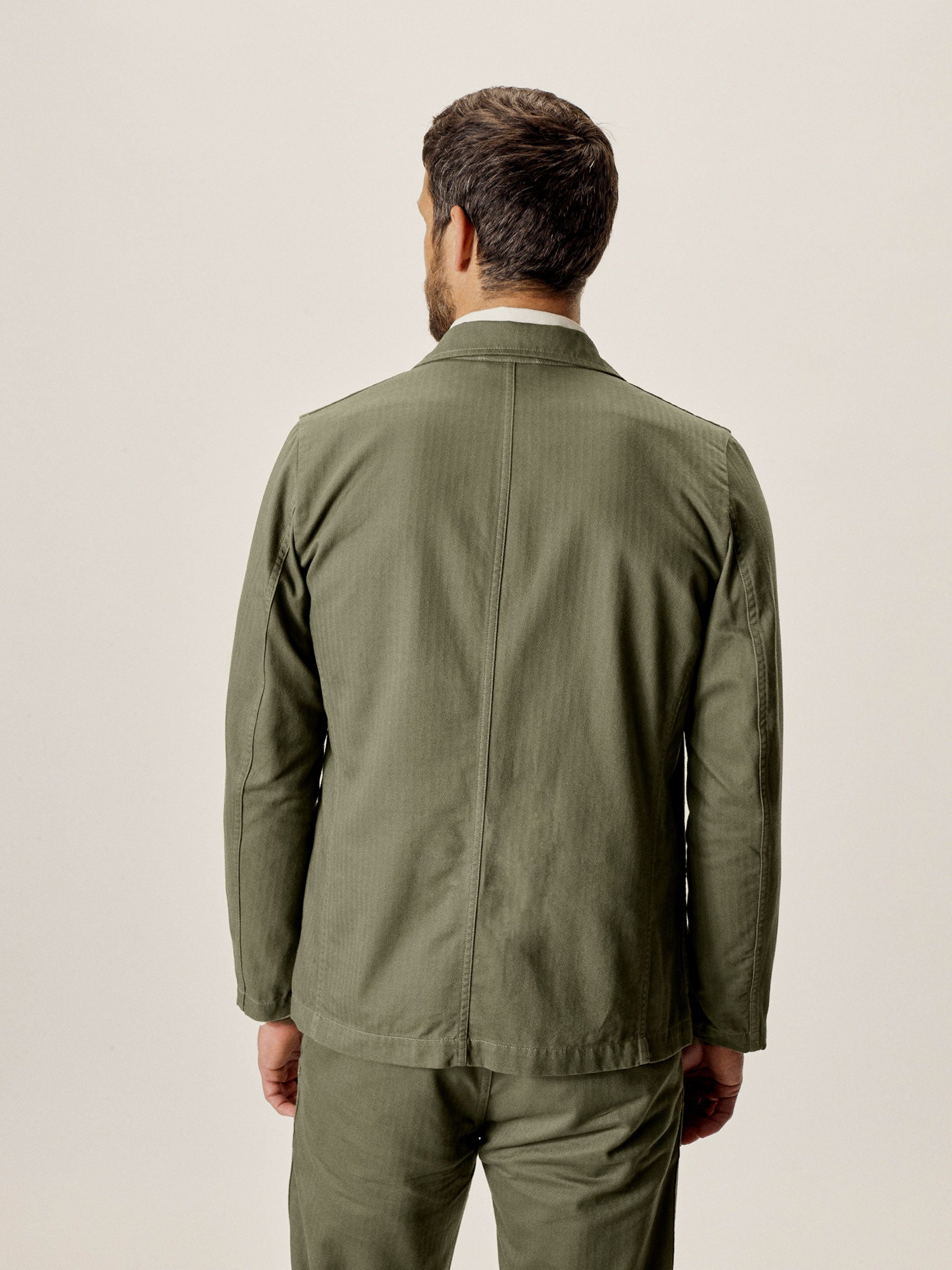 Fatigue Dusty Olive Herringbone Twill Carry-On Jacket - Image 6