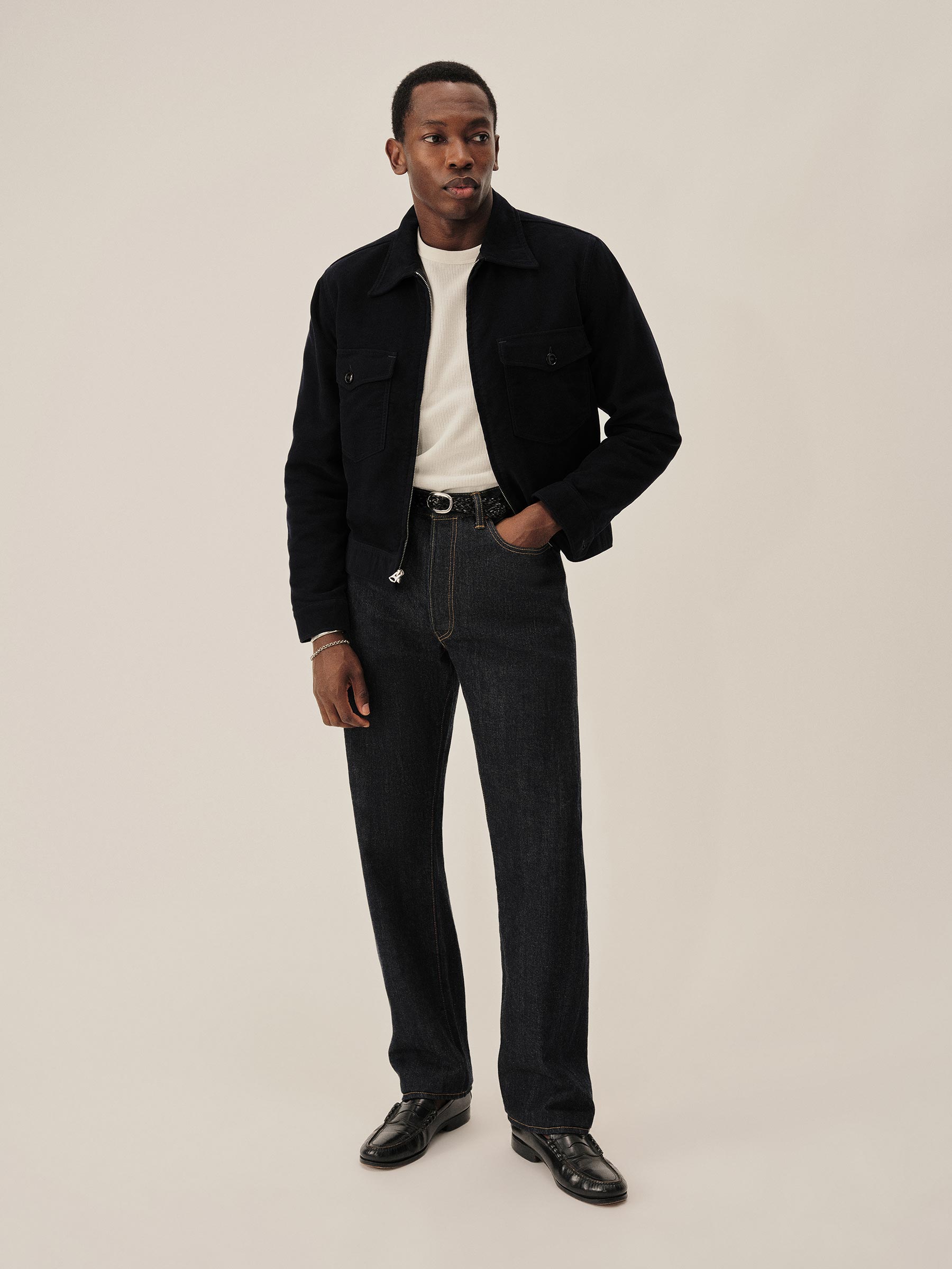 Midnight Italian Doeskin Station Jacket - Image 7