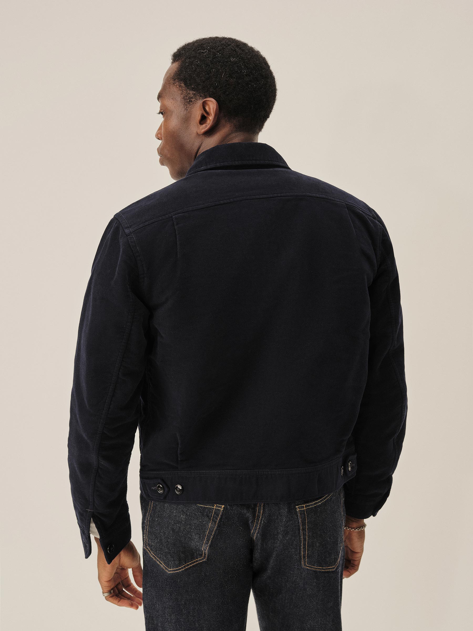 Midnight Italian Doeskin Station Jacket - Image 5