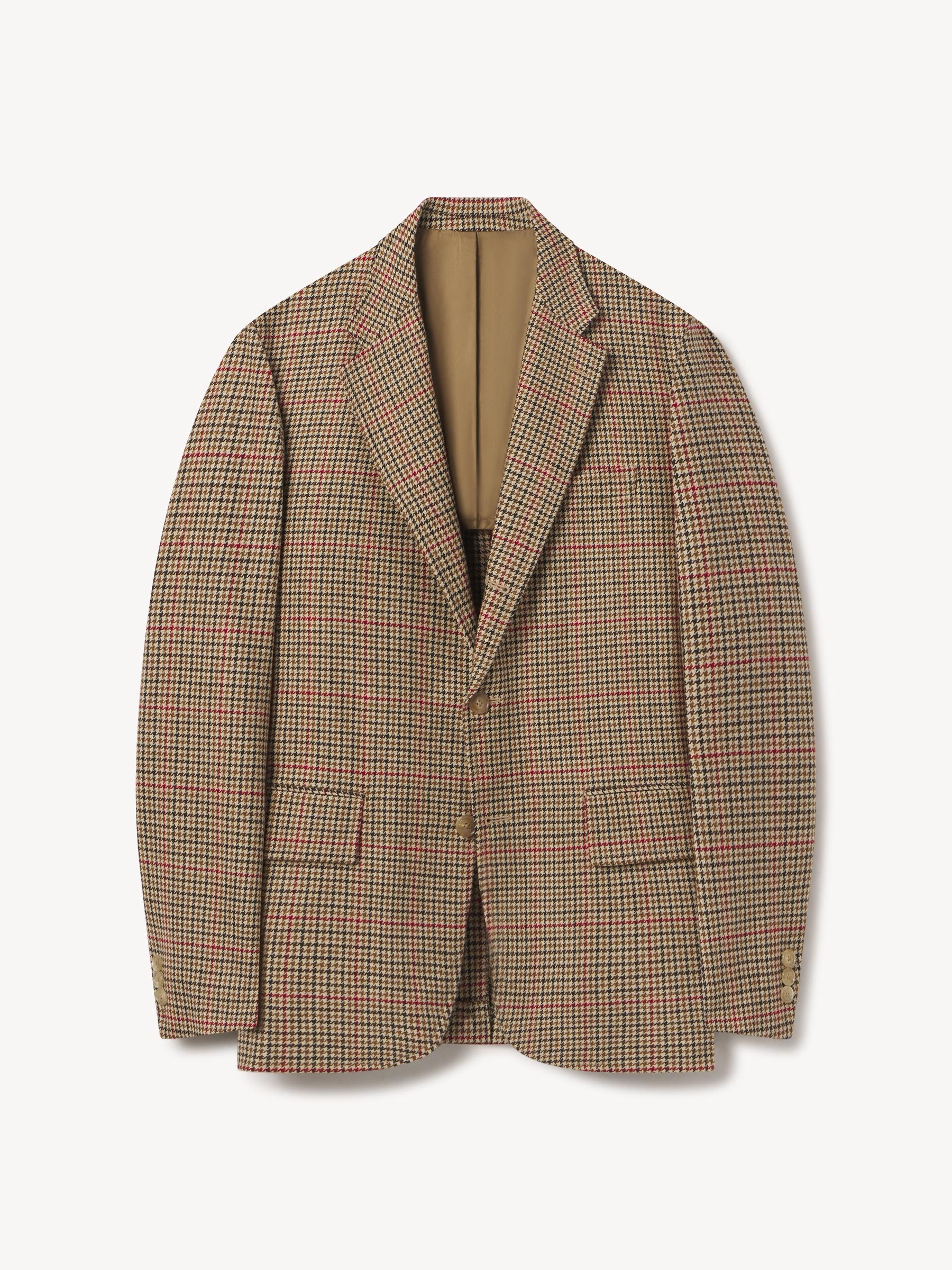 Khaki / Red Ashbury Gun Club Check Tweed Graduate Jacket