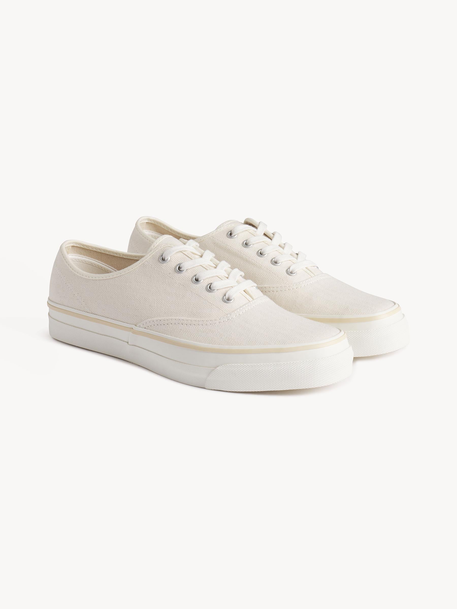 Seeded Natural Herringbone Moonstar Deck Shoe